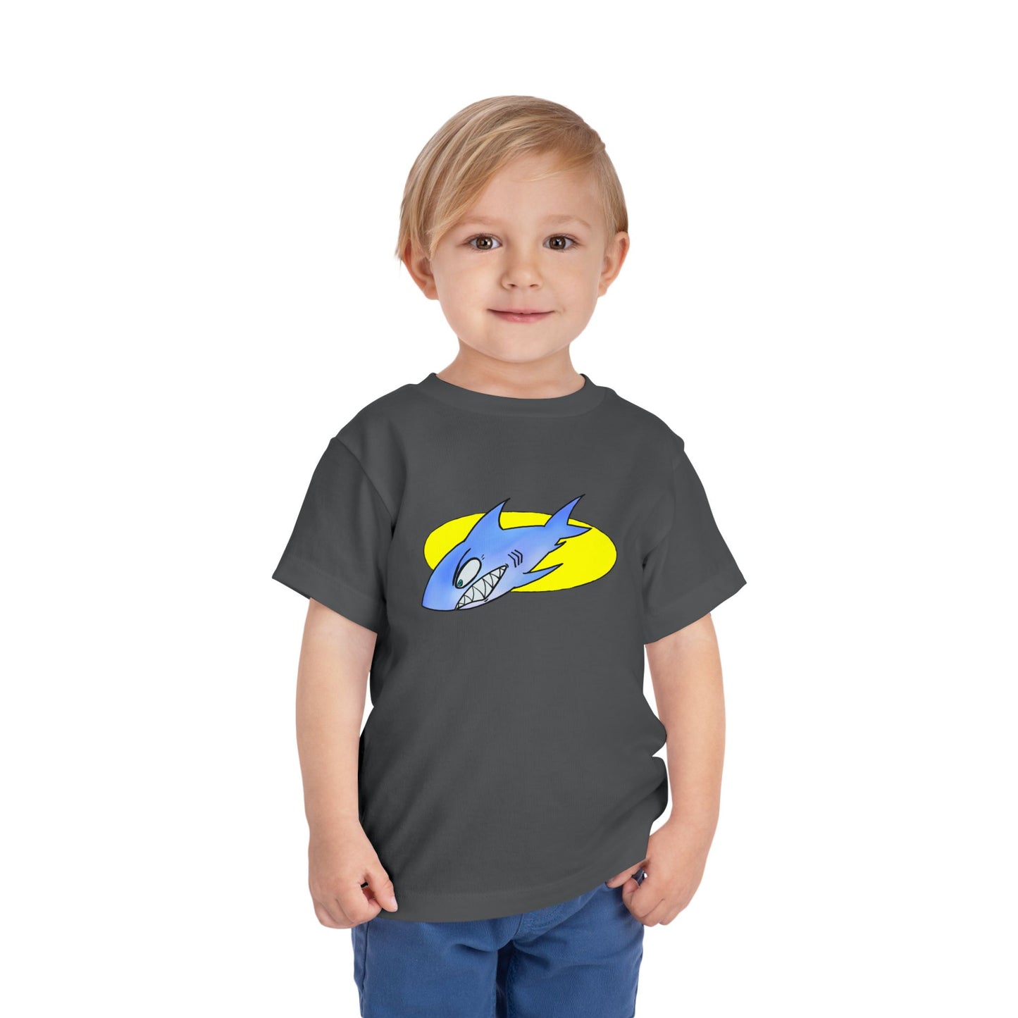 Toddler Shark Tee — Cute Blue Shark Graphic Kids Shirt