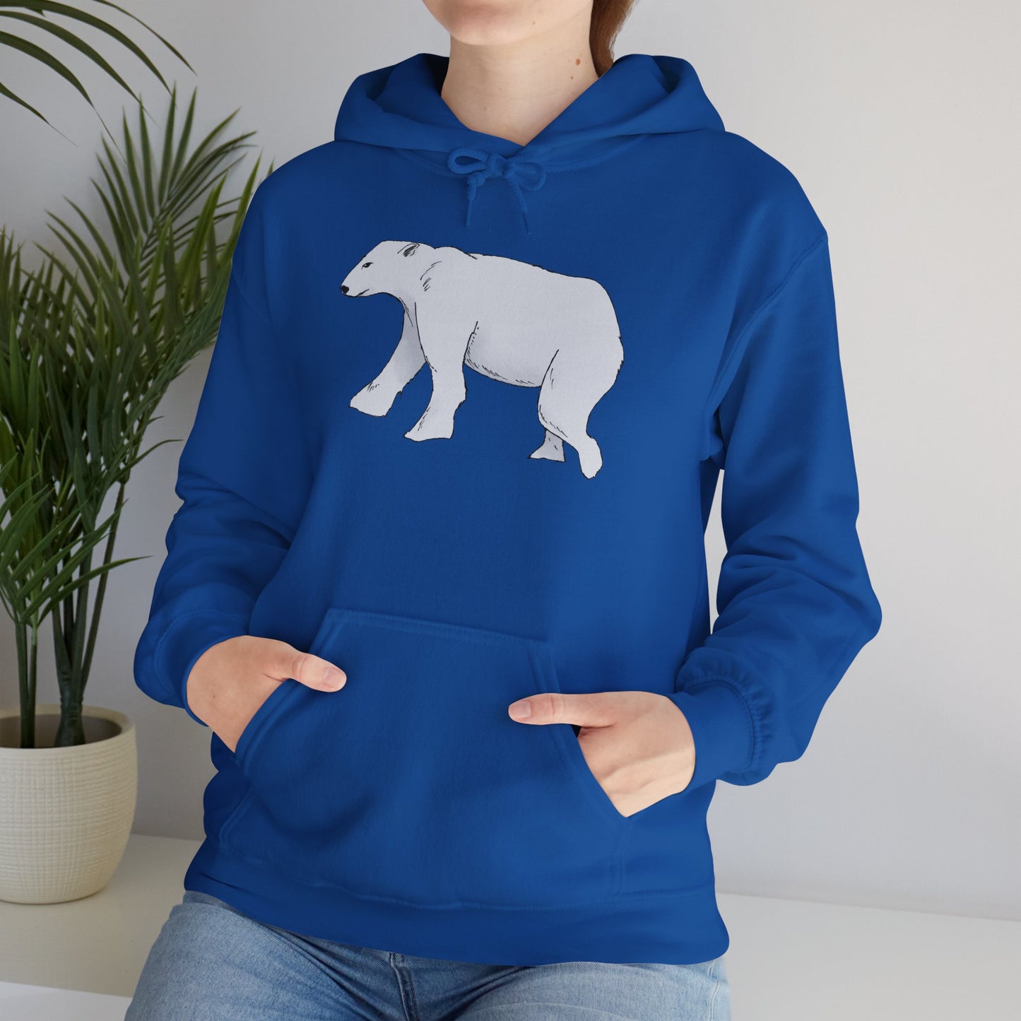 Cozy Polar Bear Hoodie - Warm Winter Fashion, Unisex Sweatshirt, Gift for Animal Lovers, Perfect for Cold Days, Cute Outdoor Wear