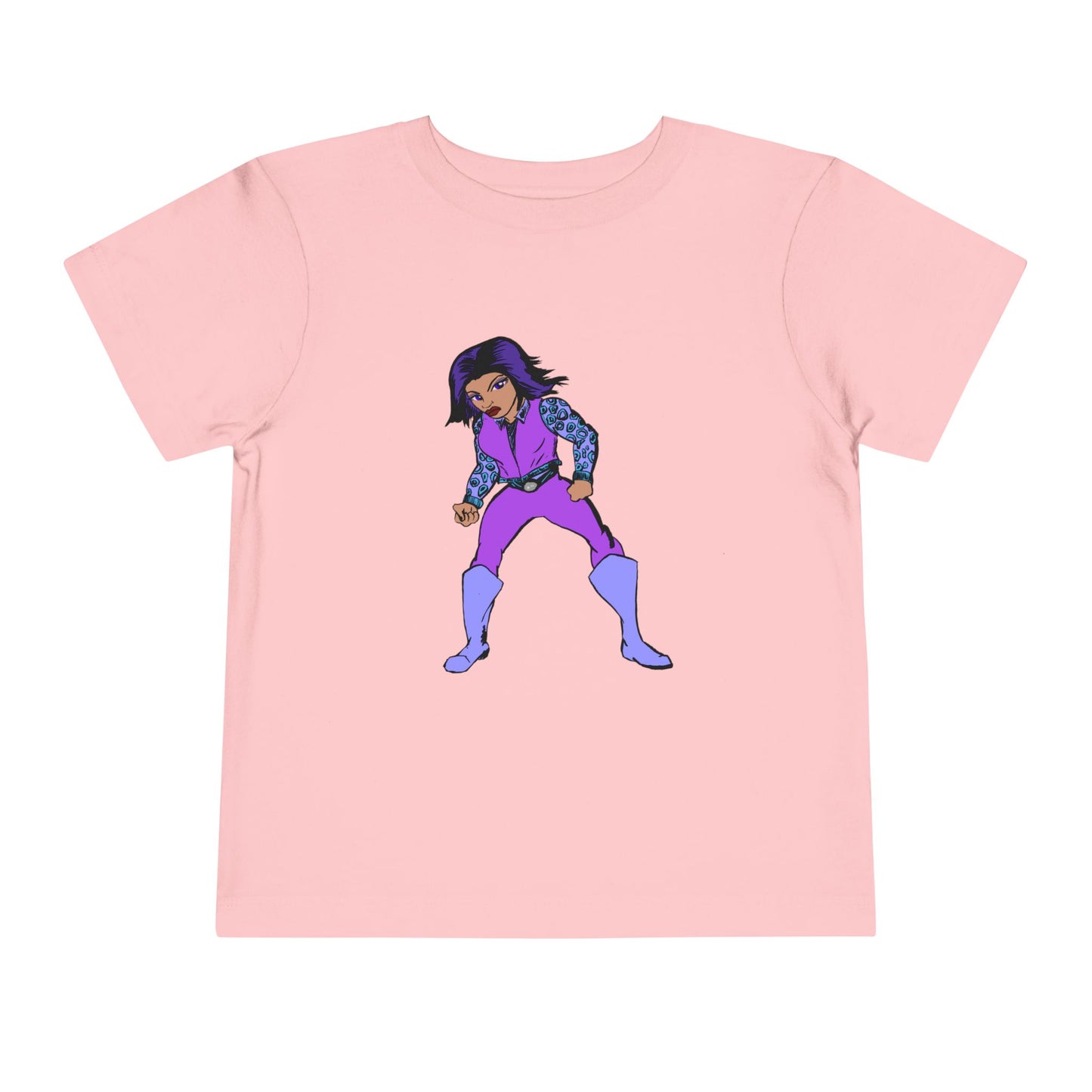 Toddler Tee — Purple Superstar Heroine Graphic Shirt