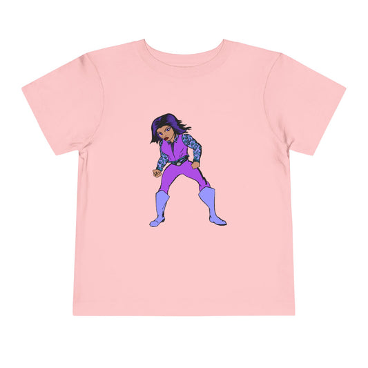 Toddler Tee — Purple Superstar Heroine Graphic Shirt