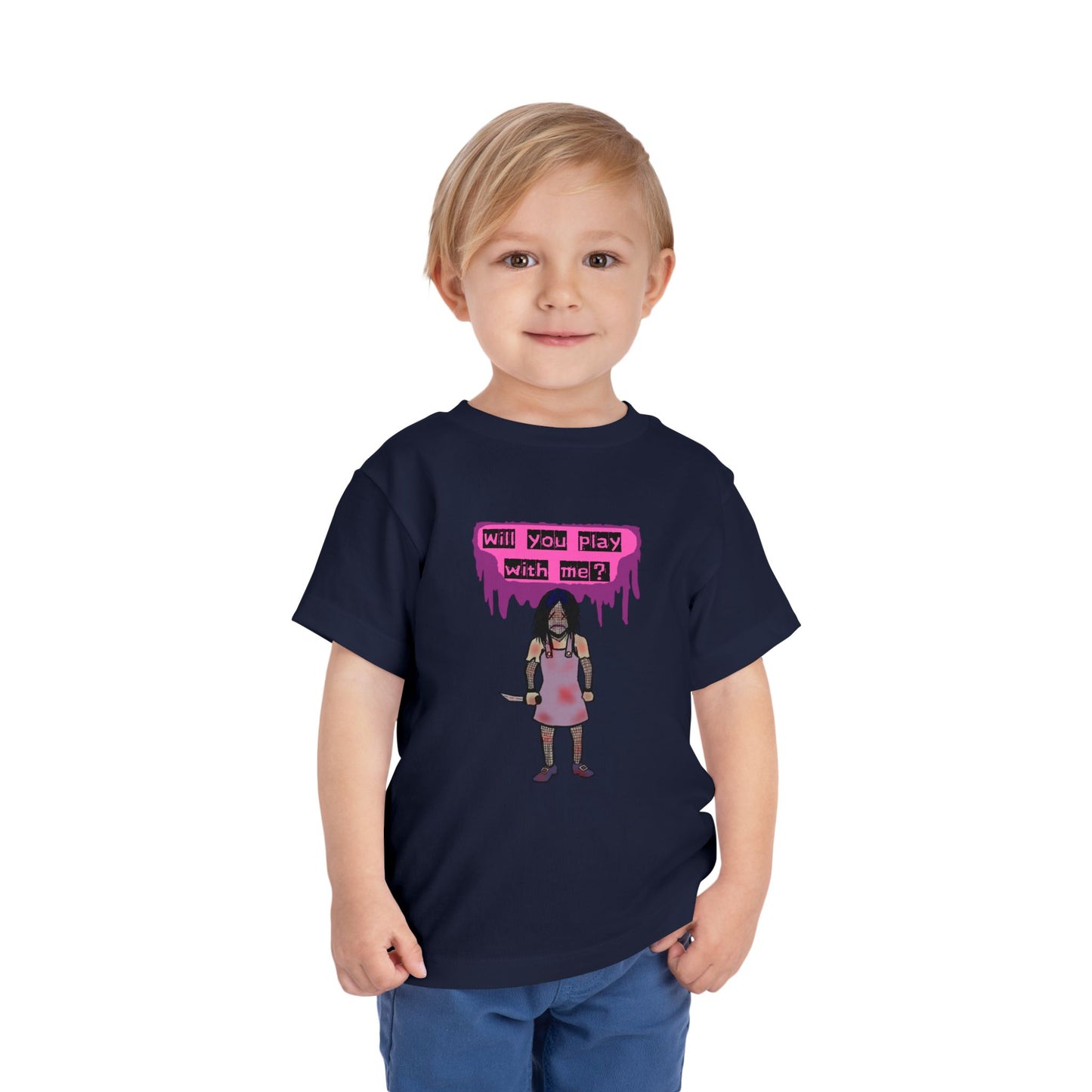 Toddler Tee - Evil Doll - Will You Play With Me