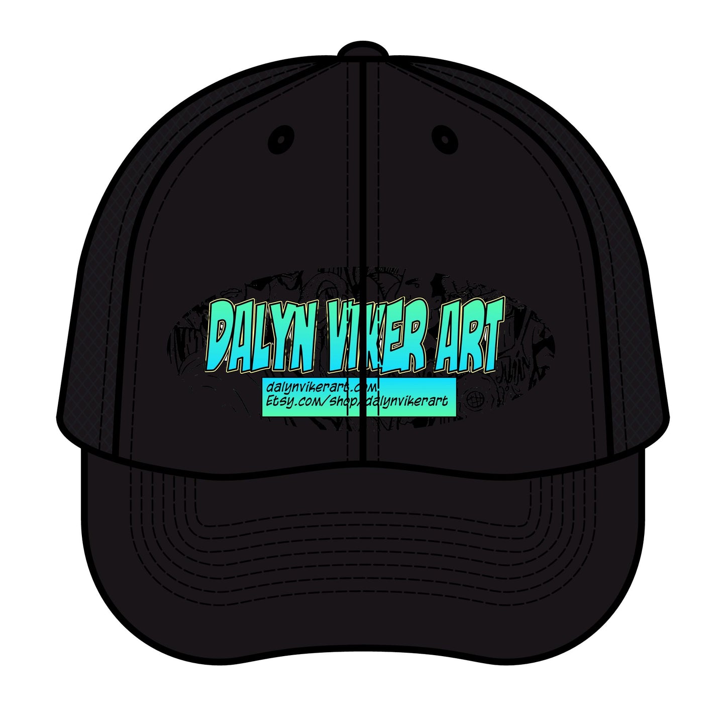 Dalyn Viker Art - Retro Trucker Hat, Stylish Headwear, Outdoor Gear, Festival Fashion, Gift for Him/Her, Vintage Cap