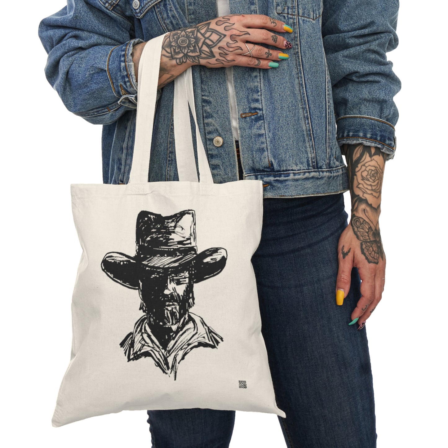 Rustic Cowboy Tote Bag - Perfect for Farmers Market and Everyday Use