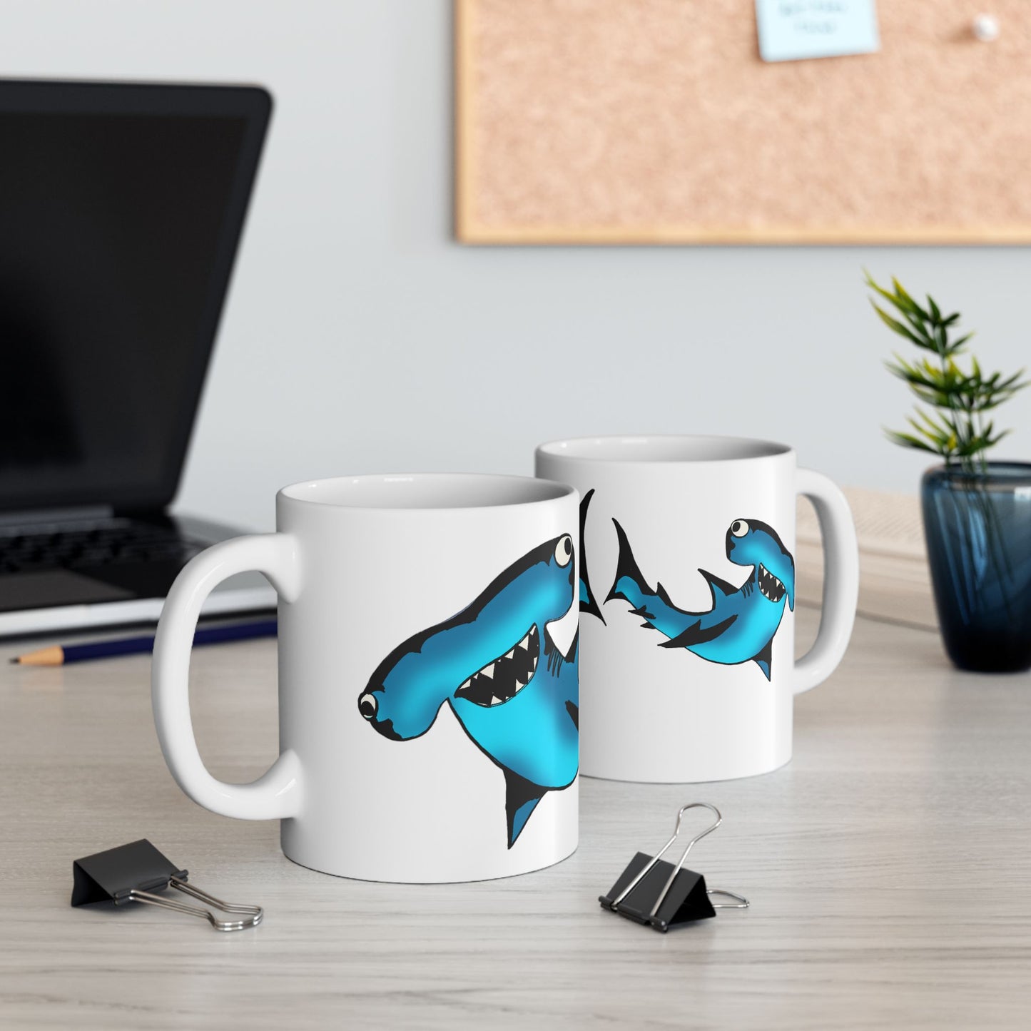 Cute Hammerhead Shark Ceramic Mug - Fun Gift for Animal Lovers