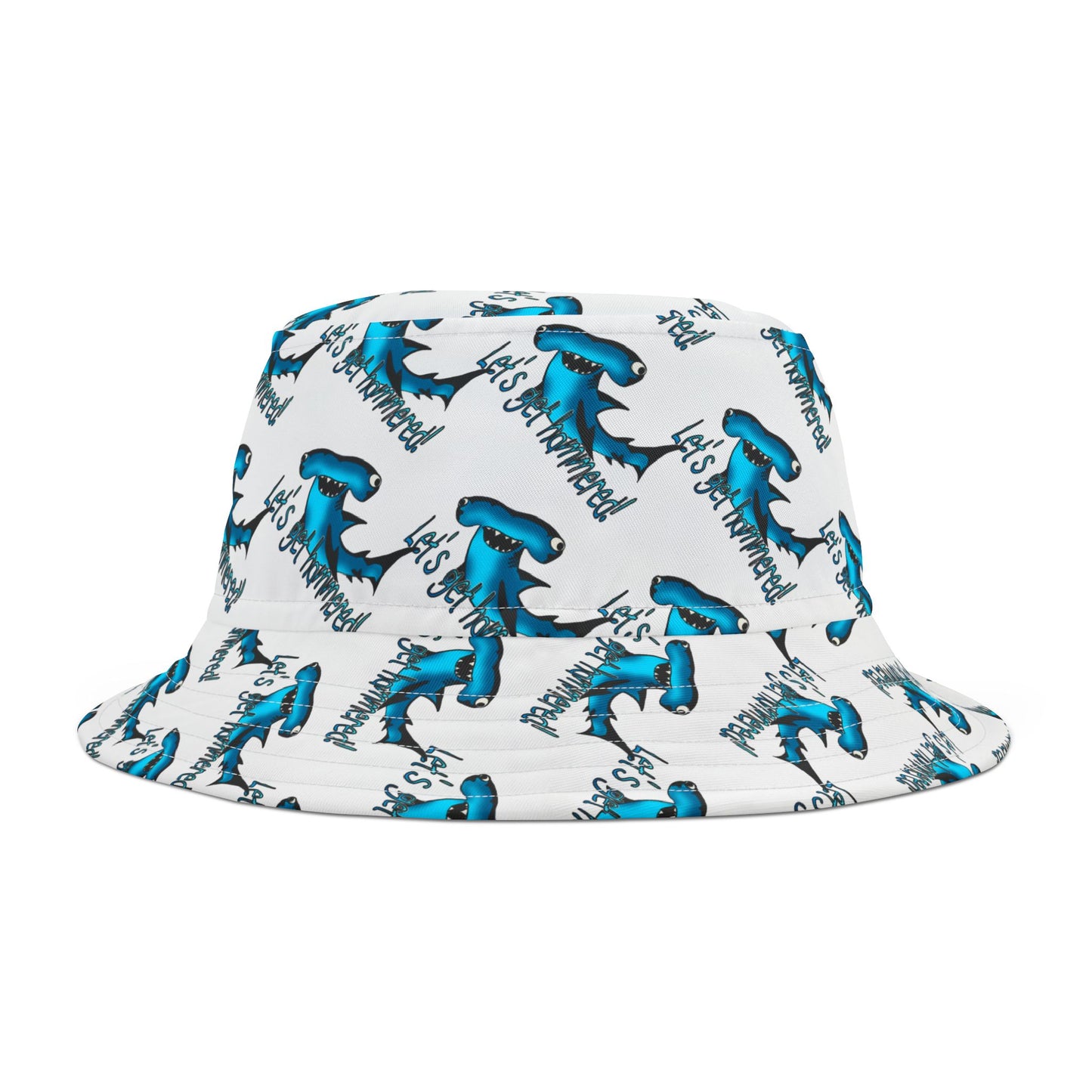Bucket Hat - Let's Get Hammered Shark Drinking Crunk Design