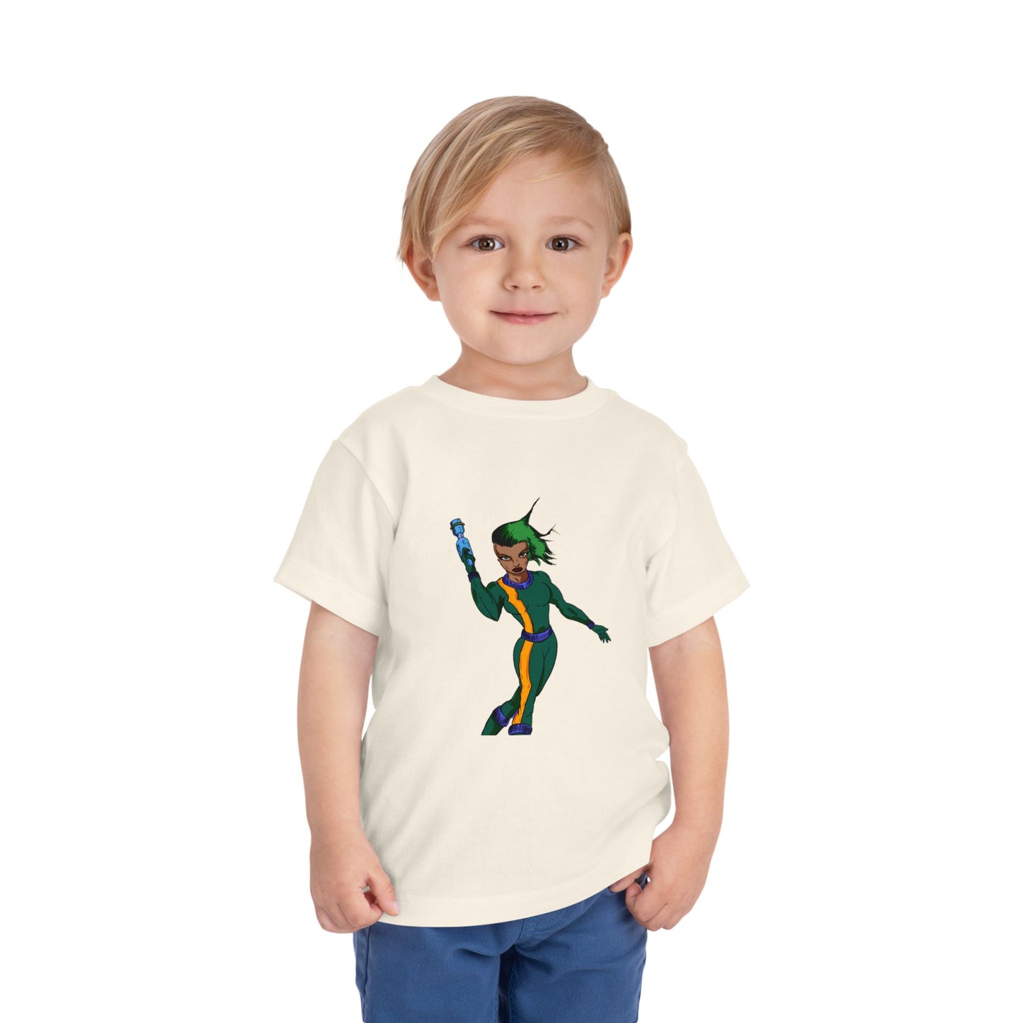 Toddler Tee — Colorful Space Hero Graphic