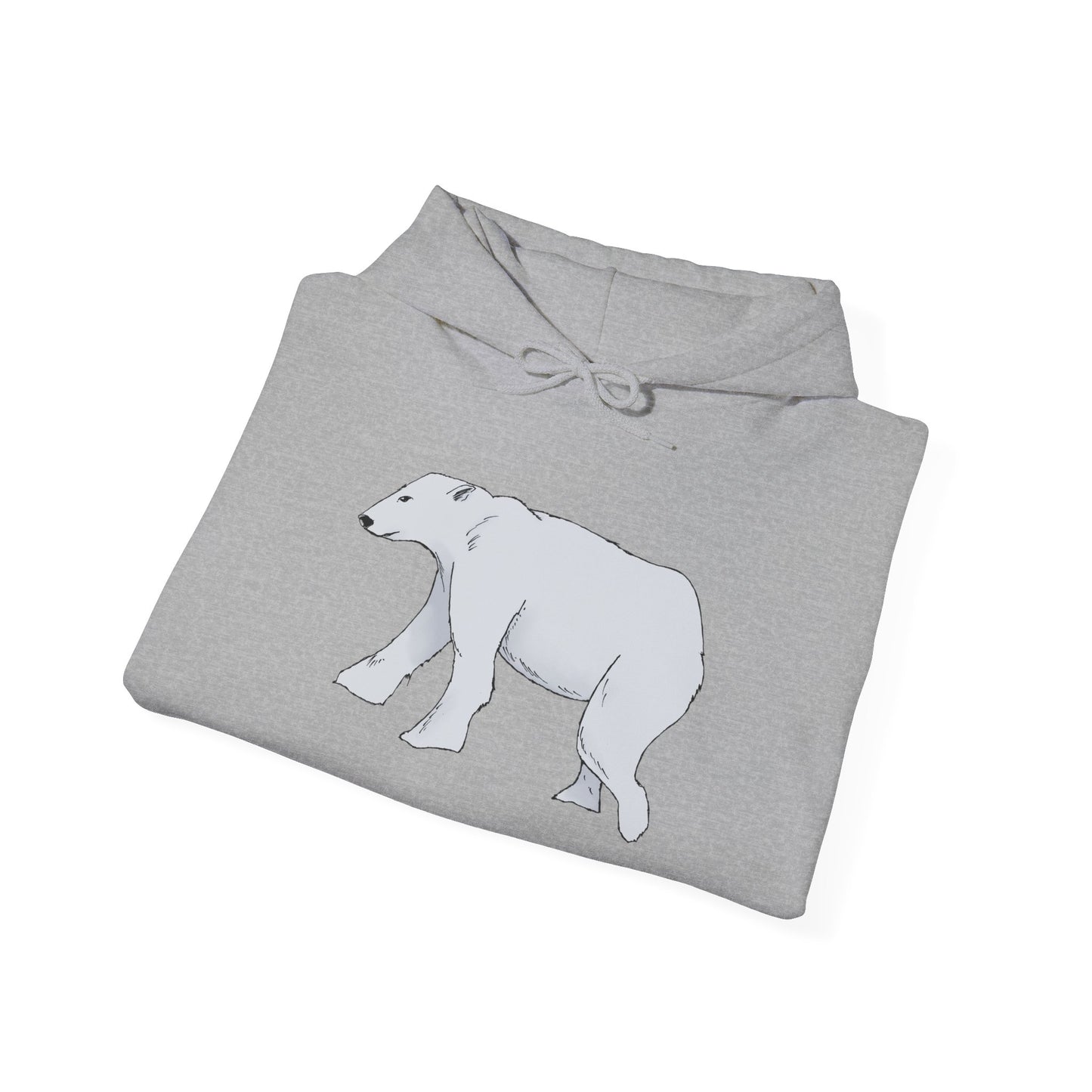 Cozy Polar Bear Hoodie - Warm Winter Fashion, Unisex Sweatshirt, Gift for Animal Lovers, Perfect for Cold Days, Cute Outdoor Wear