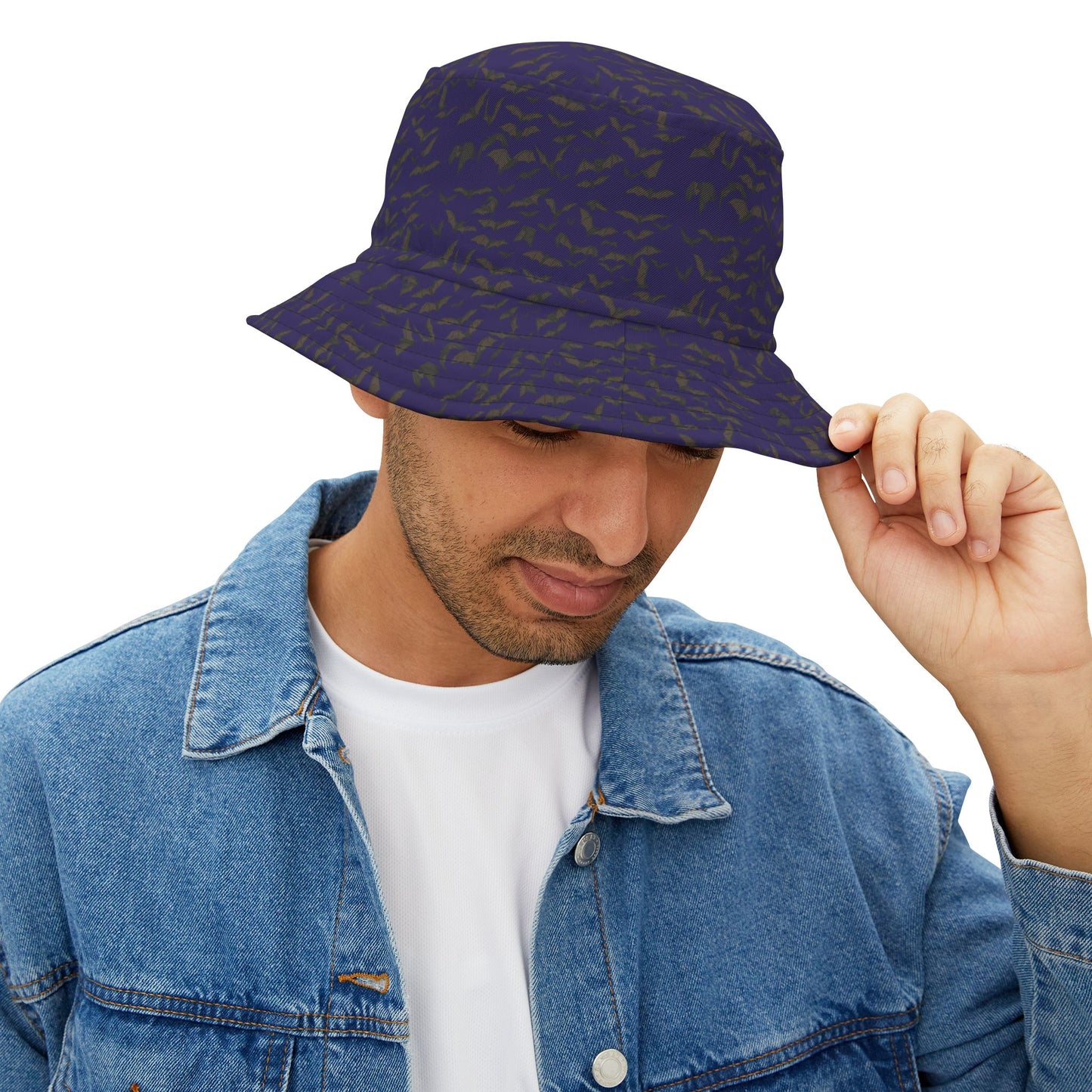 Nighttime Bats Bucket Hat, Trendy Sun Hat for Summer, Funky Outdoor Accessory, Perfect for Festivals, Travel and Beach Days