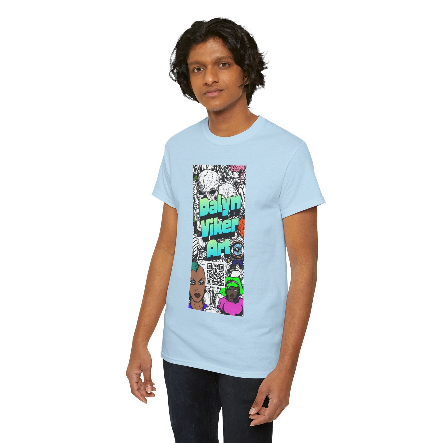 Graphic Art T-Shirt — "Dalyn Viker Art" Vertical Collage Tee
