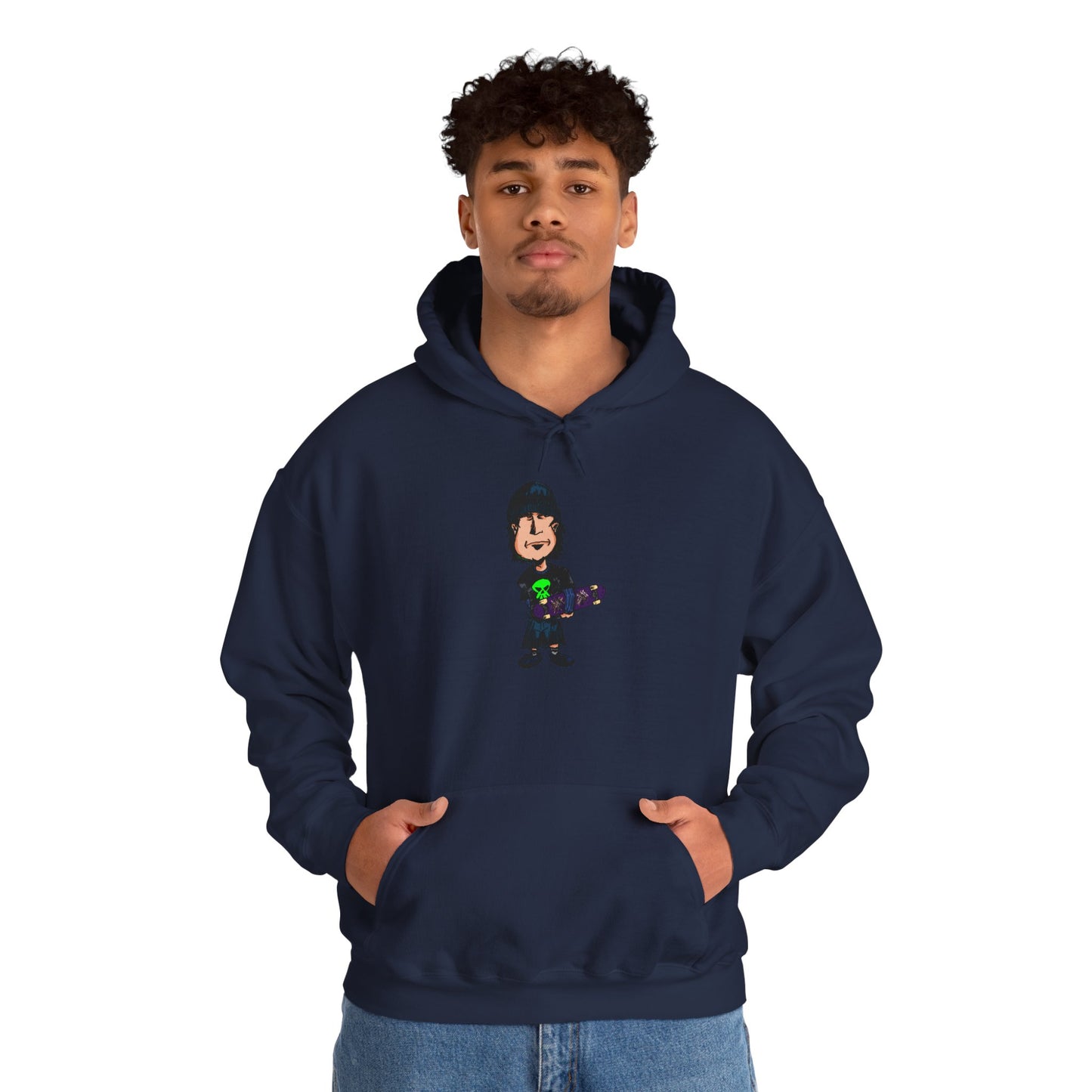 Rude Skater Dude Cartoon Hoodie – Skate Punk Sweatshirt