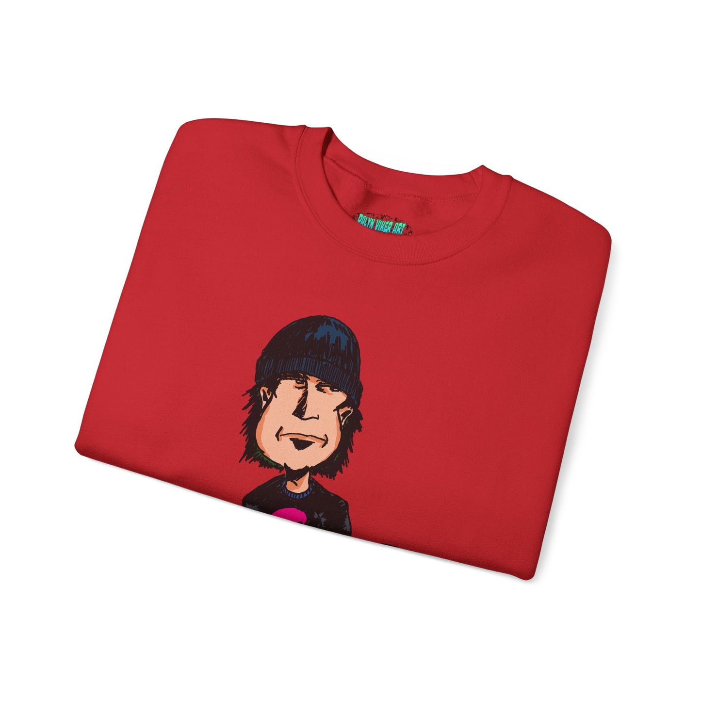 Rude Skater Dude - Skate Punk - Cartoon Skater Crewneck Sweatshirt – Cute Skateboarder Graphic Pullover