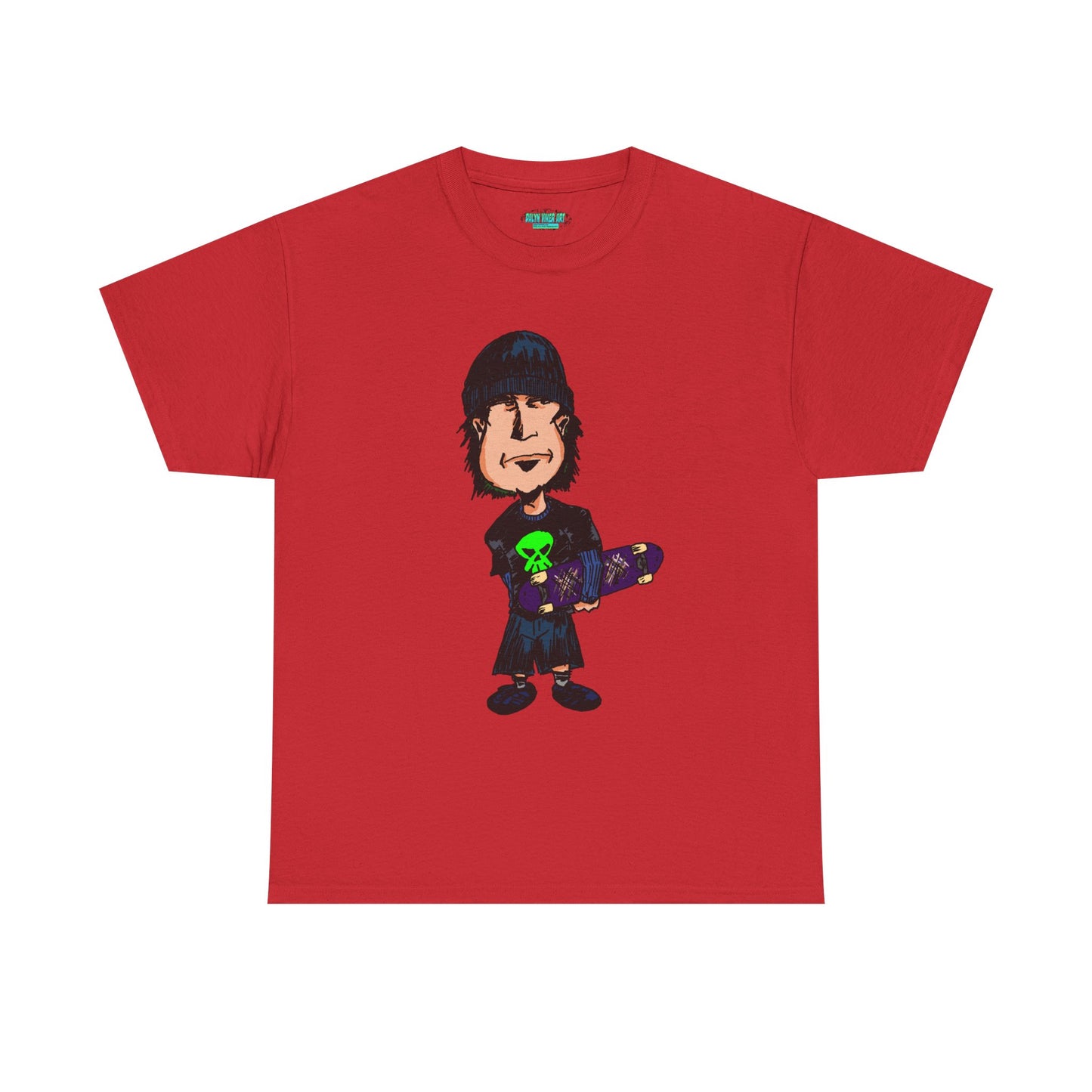 Rude Skater Dude - Skate Punk Cartoon Tee – Boy with Skateboard Graphic Shirt