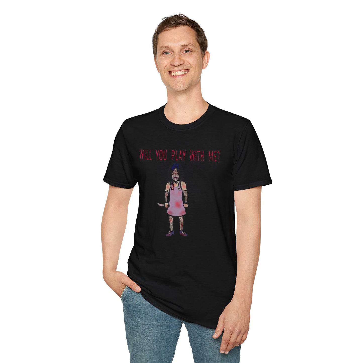 Will You Play With Me?  Unisex Softstyle T-Shirt