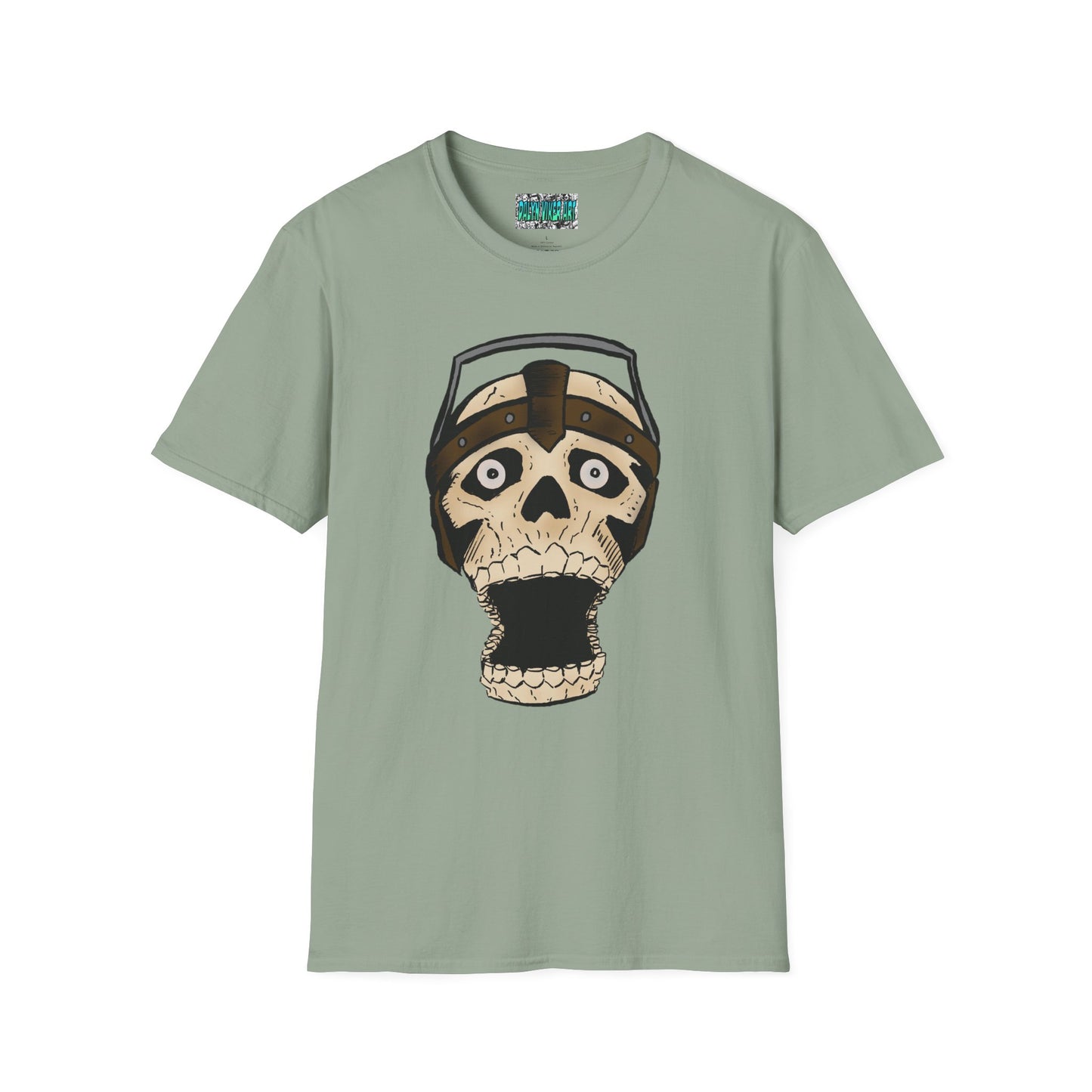 Electric Screaming Skull Unisex Softstyle T-Shirt