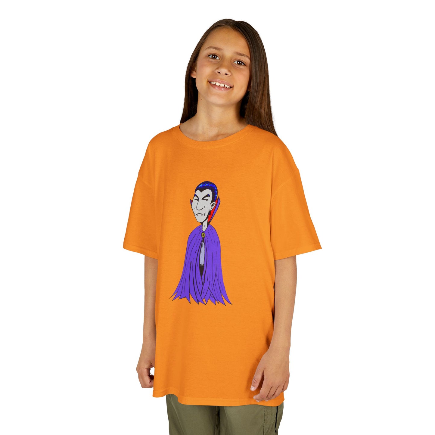Kids Vampire T-Shirt — Cute Purple Dracula Tee for Halloween