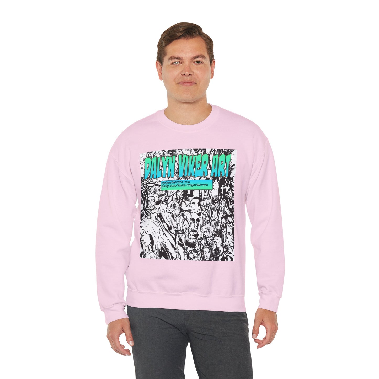 Graphic Art Crewneck Sweatshirt - Dalyan Viker Art Edition