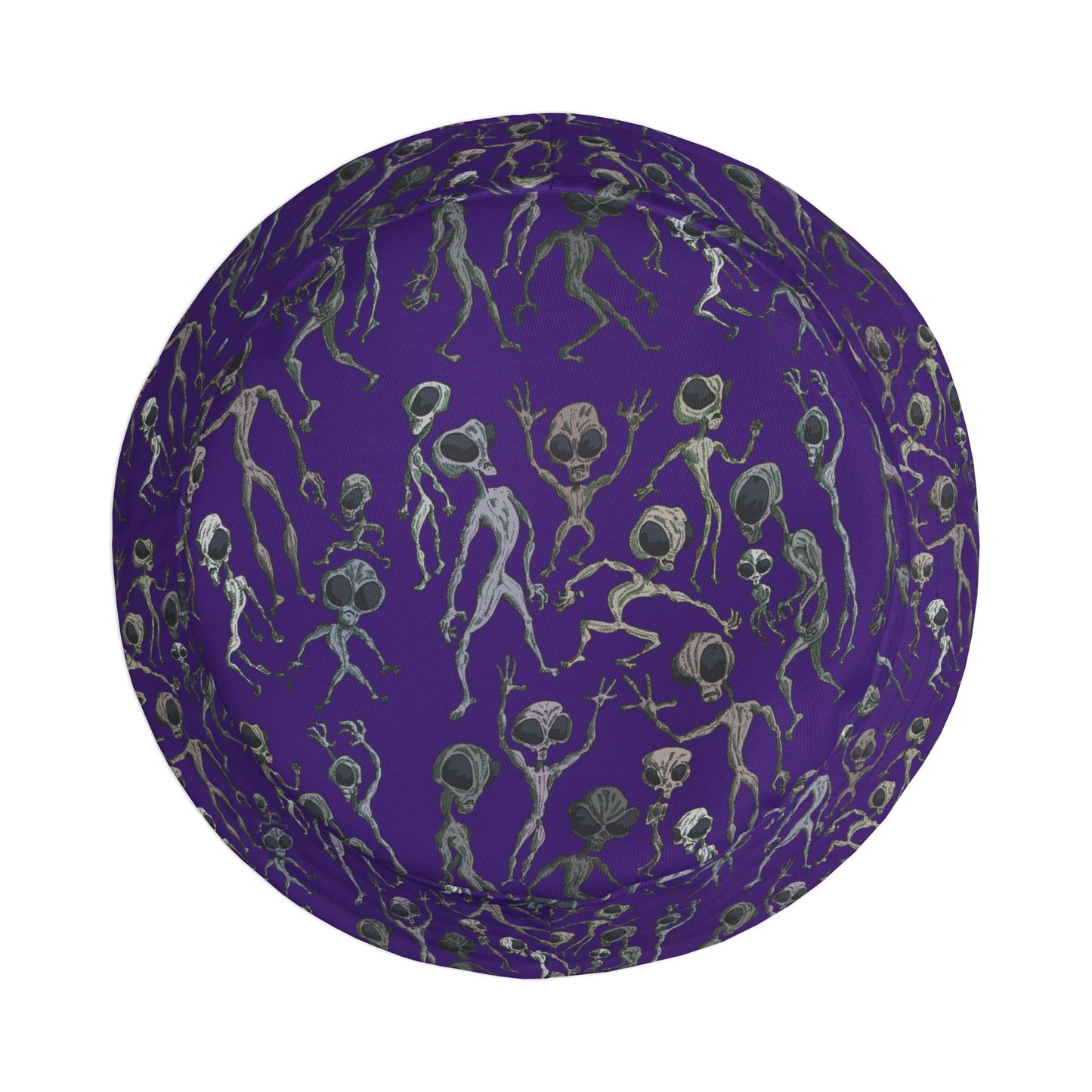 Alien Dance Party Bucket Hat, Quirky Summer Hat, Festival Accessory, Beachwear, Unique Gift for UFO Lovers