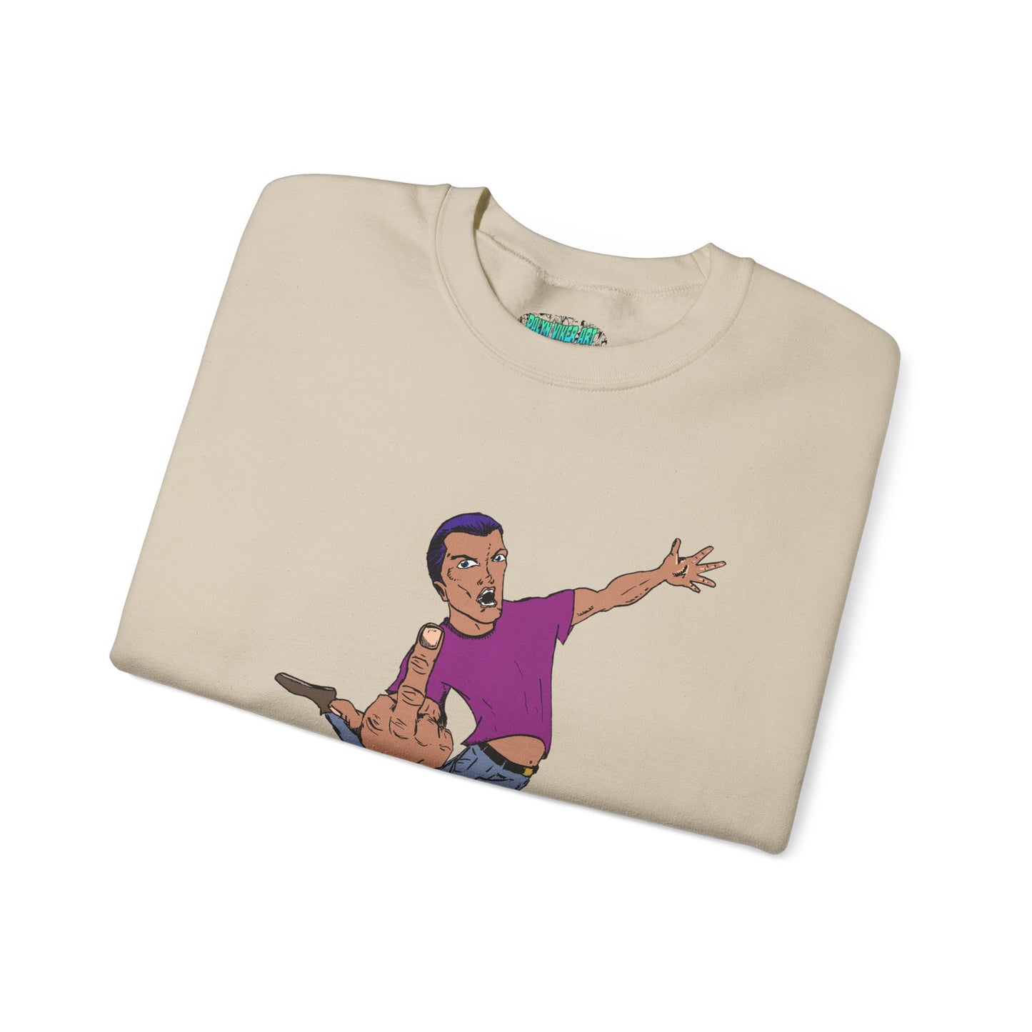 Flying Eff Dynamic Cartoon Character Crewneck Sweatshirt