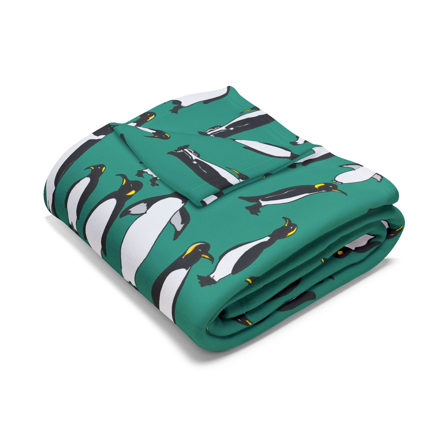 Rookery of Penguins - Greenish - Arctic Fleece Blanket