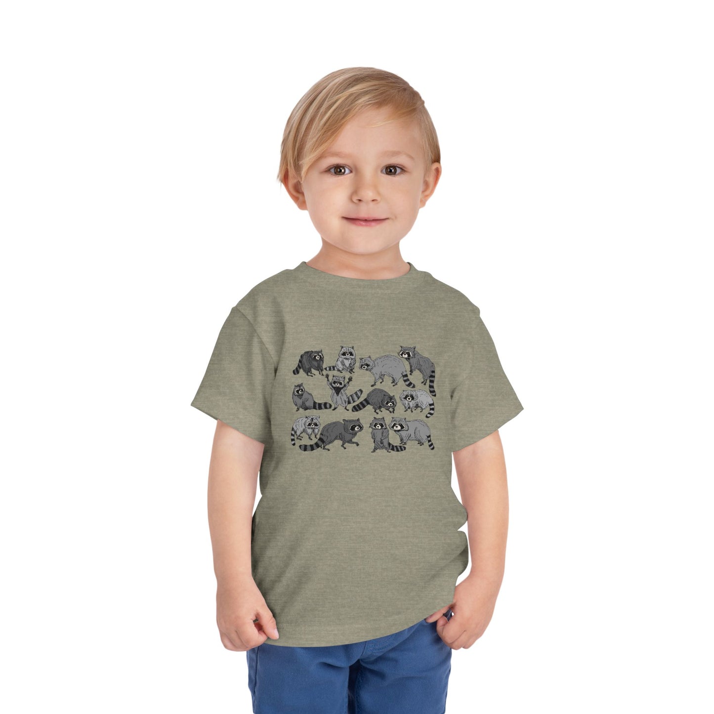 Toddler Tee — Playful Woodland Raccoon Crew Cute Kids Shirt