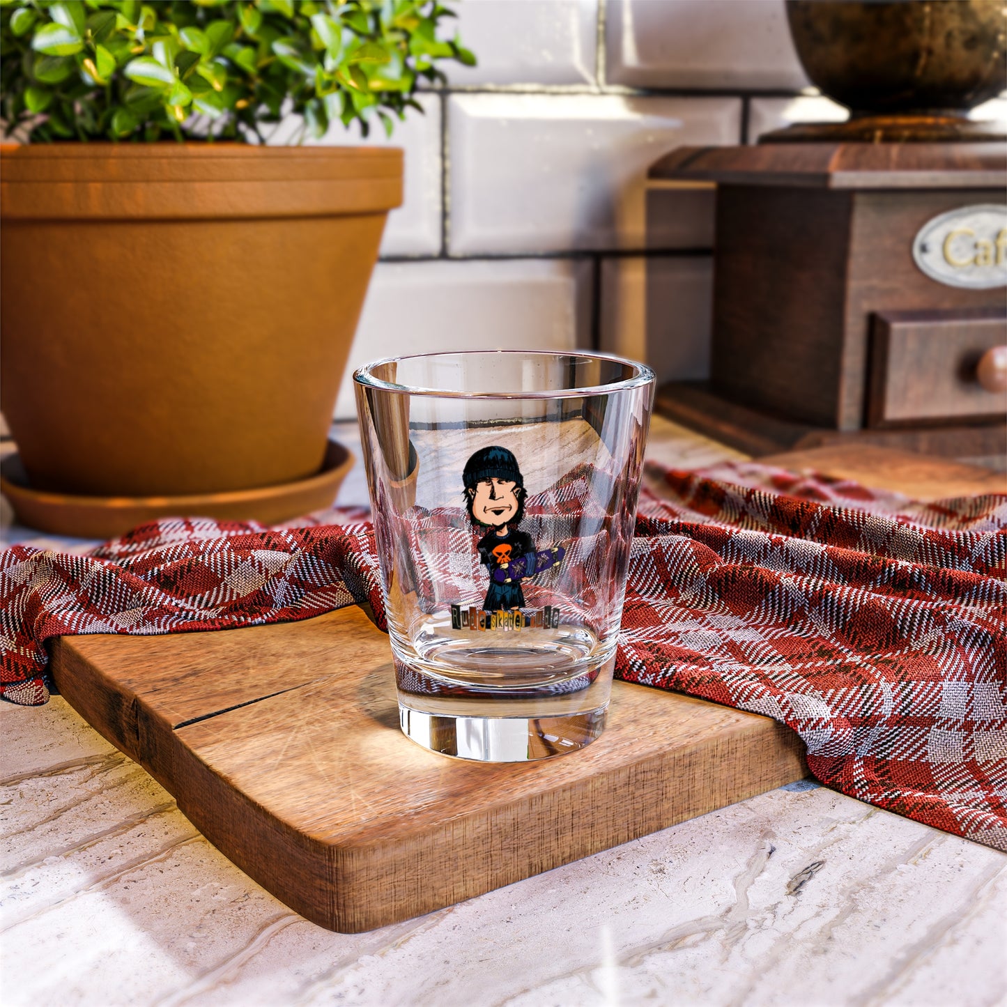 Rude Skater Dude Shot Glass — 1.5oz Novelty Party Glass