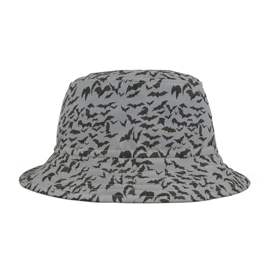 Stylish Bat Cold Night Pattern Bucket Hat, Trendy Summer Hat, Unique Gift for Halloween, Outdoor Accessory, Customized Fashion