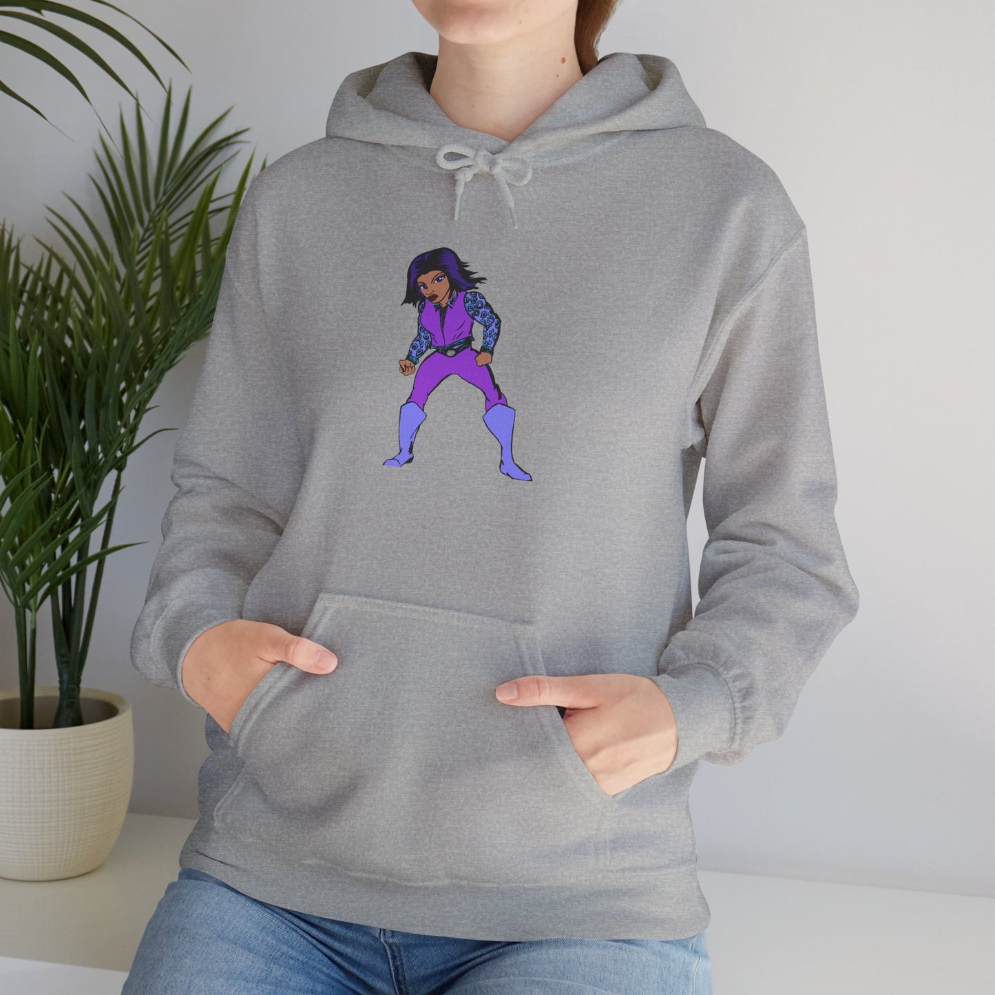Funky Superhero Hoodie: Unisex Sweatshirt, Cozy Gift for Cartoon Lovers, Perfect for Comfy Days, Great for Halloween