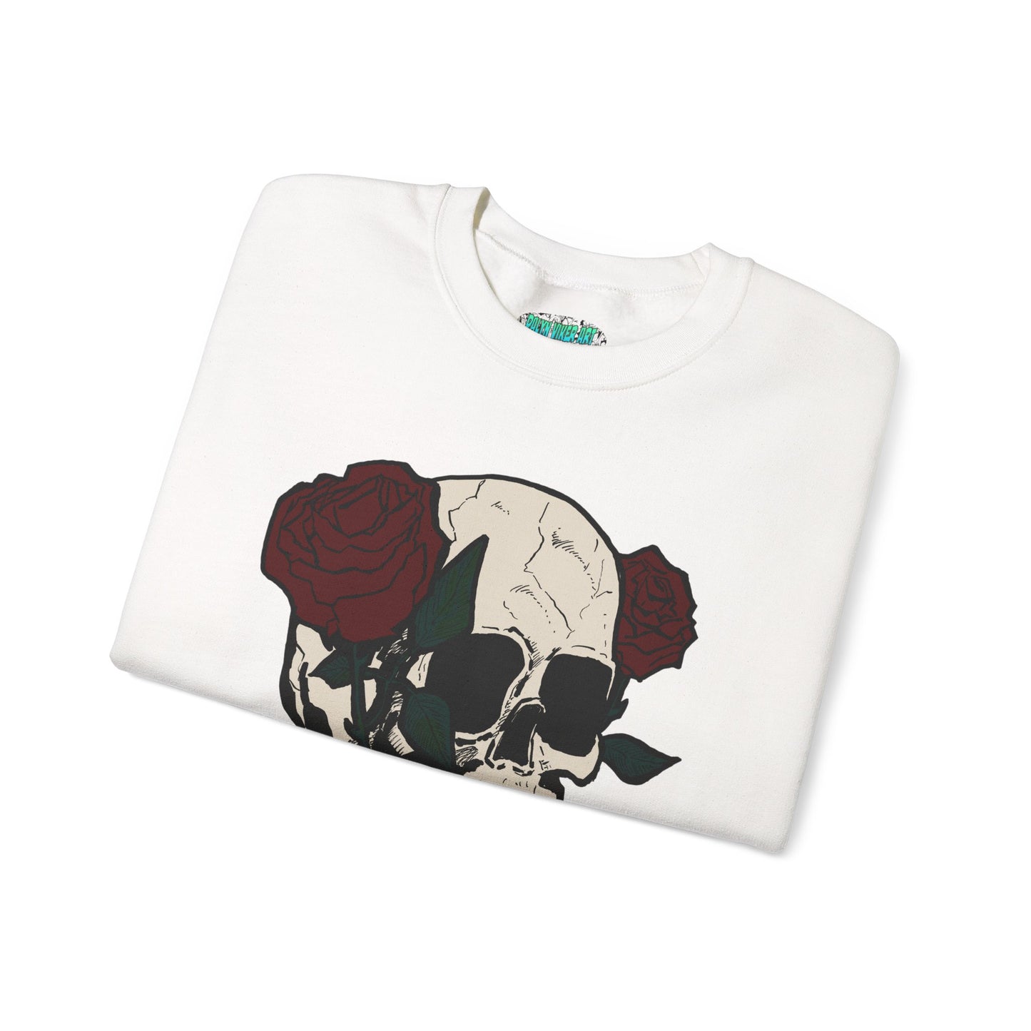 Skull & Rose Crewneck Sweatshirt - Unisex Heavy Blend™