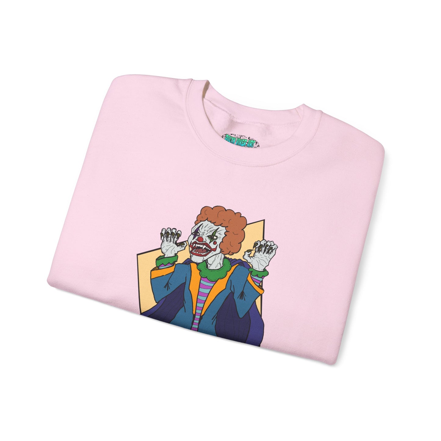 Vampire Clown Funny Horror-Inspired Unisex Crewneck Sweatshirt