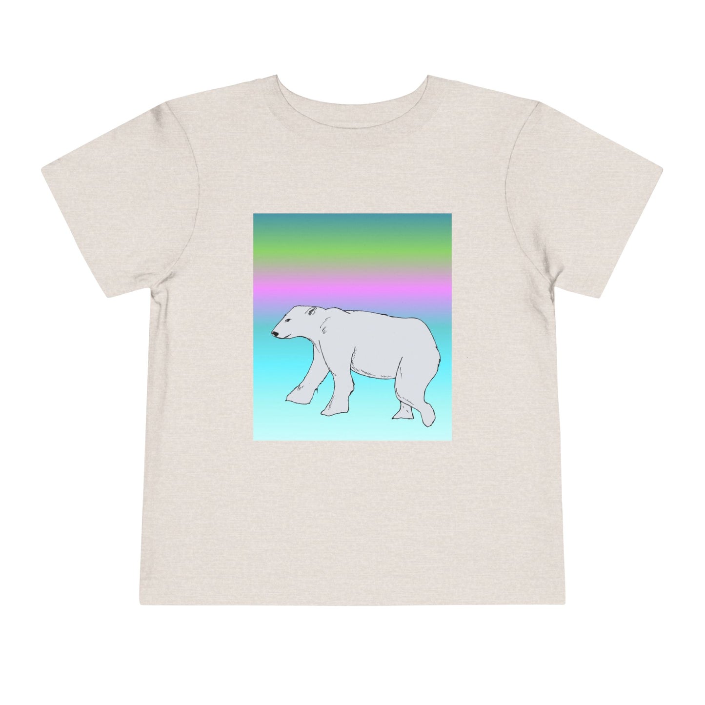 Toddler Tee — Pastel Polar Bear Graphic Shirt
