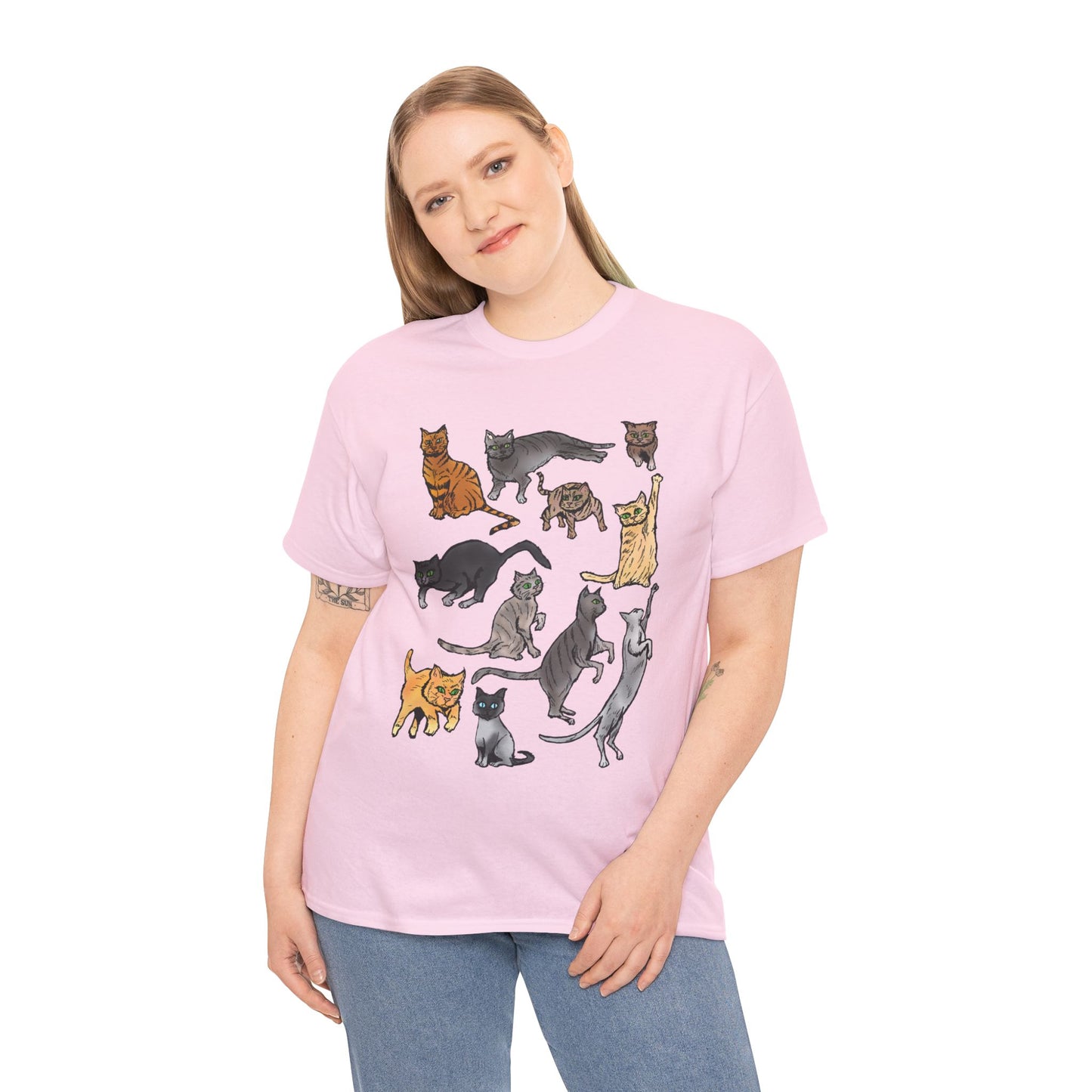 Cats Collage T-Shirt — Cute Cat Illustration Tee for Cat Lovers