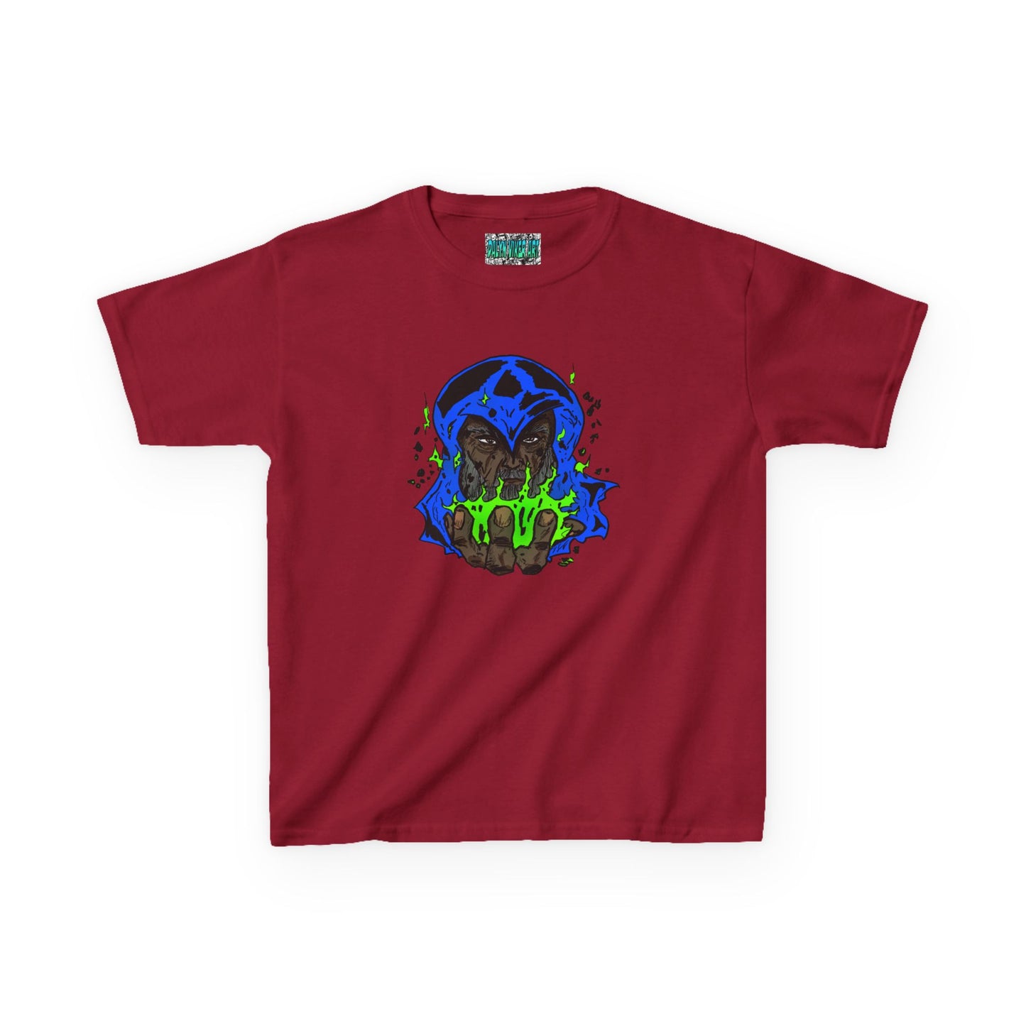 Kids Tee - Cosmic Wizard Magical Fire Sorcery Astro Mysticism Dalyn Viker Art