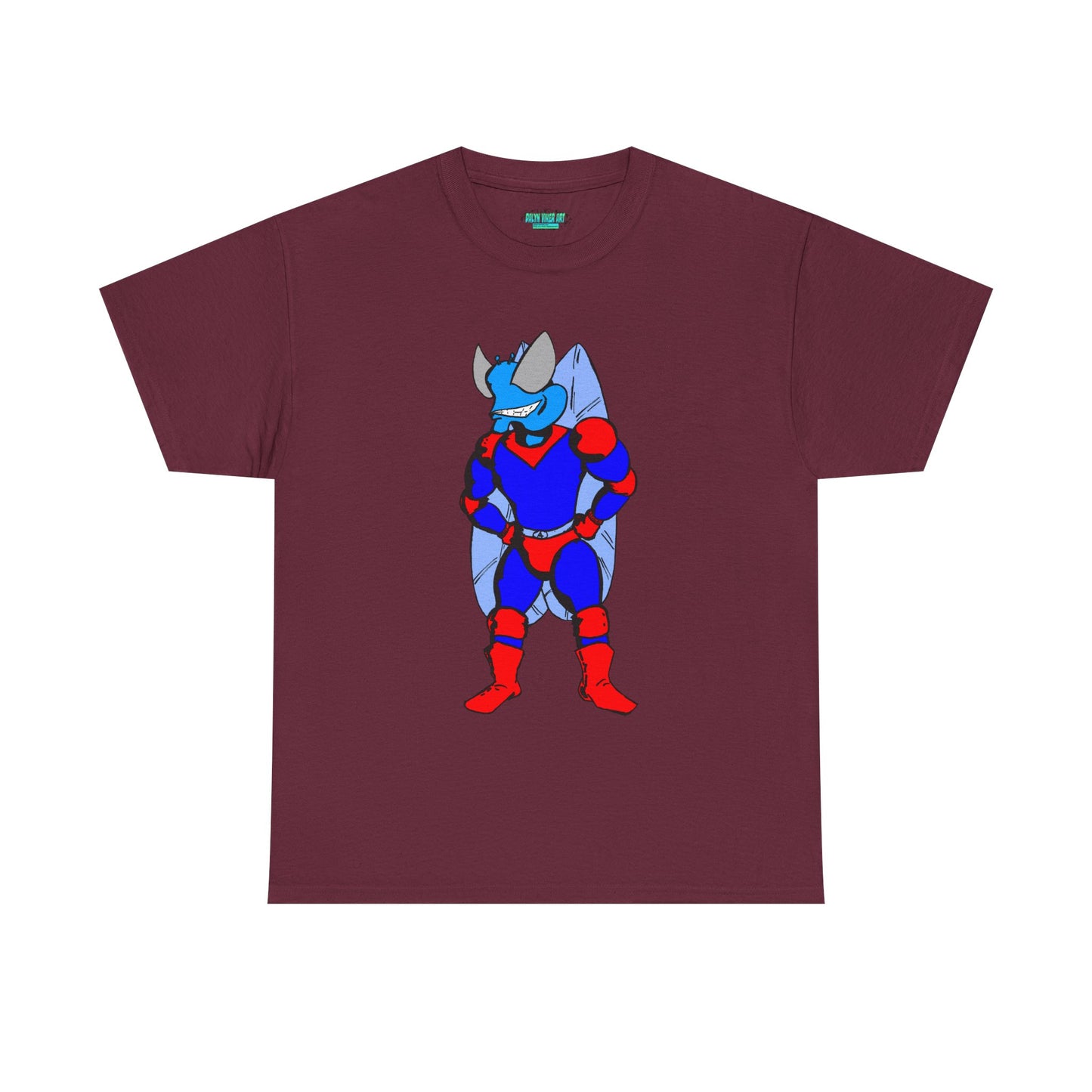 Astro-Fly Hero Graphic Tee - Blue & Red Superhero T-Shirt
