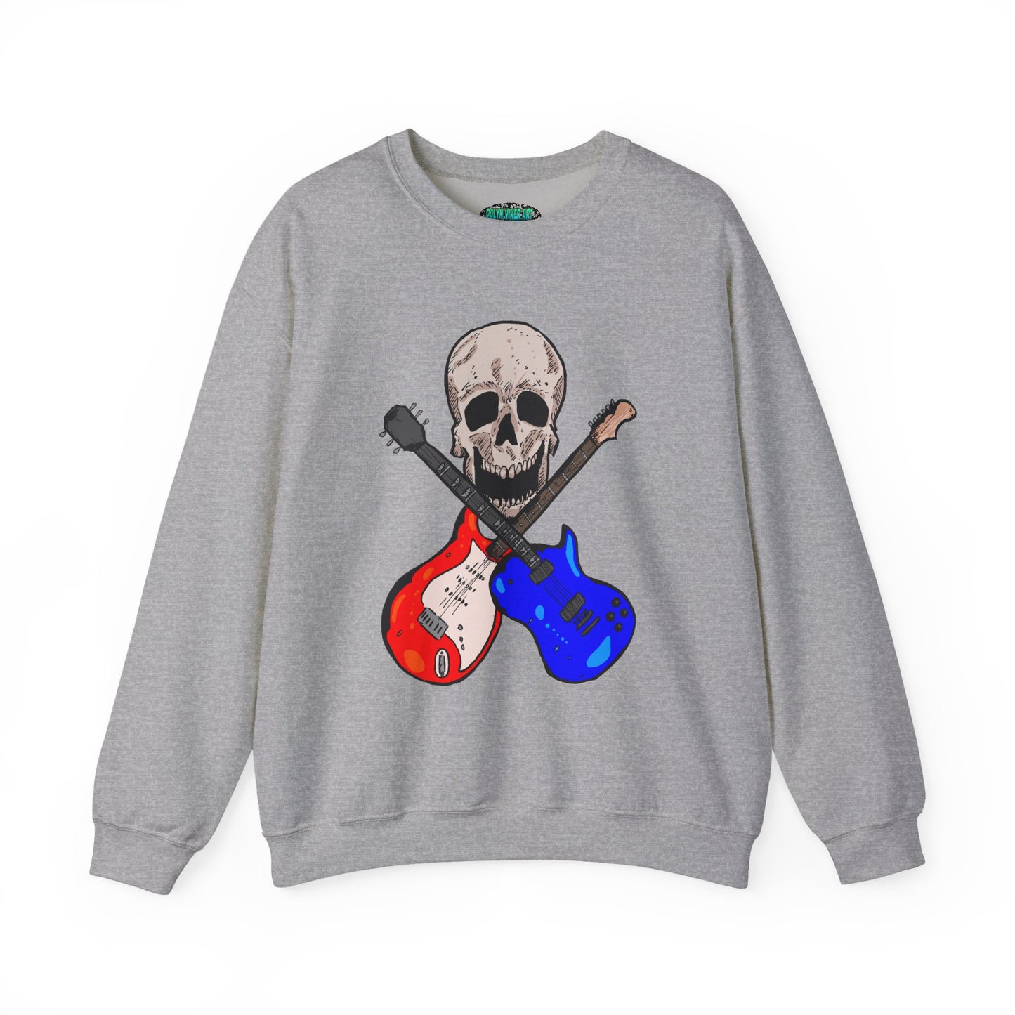 Skull and Guitar Crewneck Sweatshirt