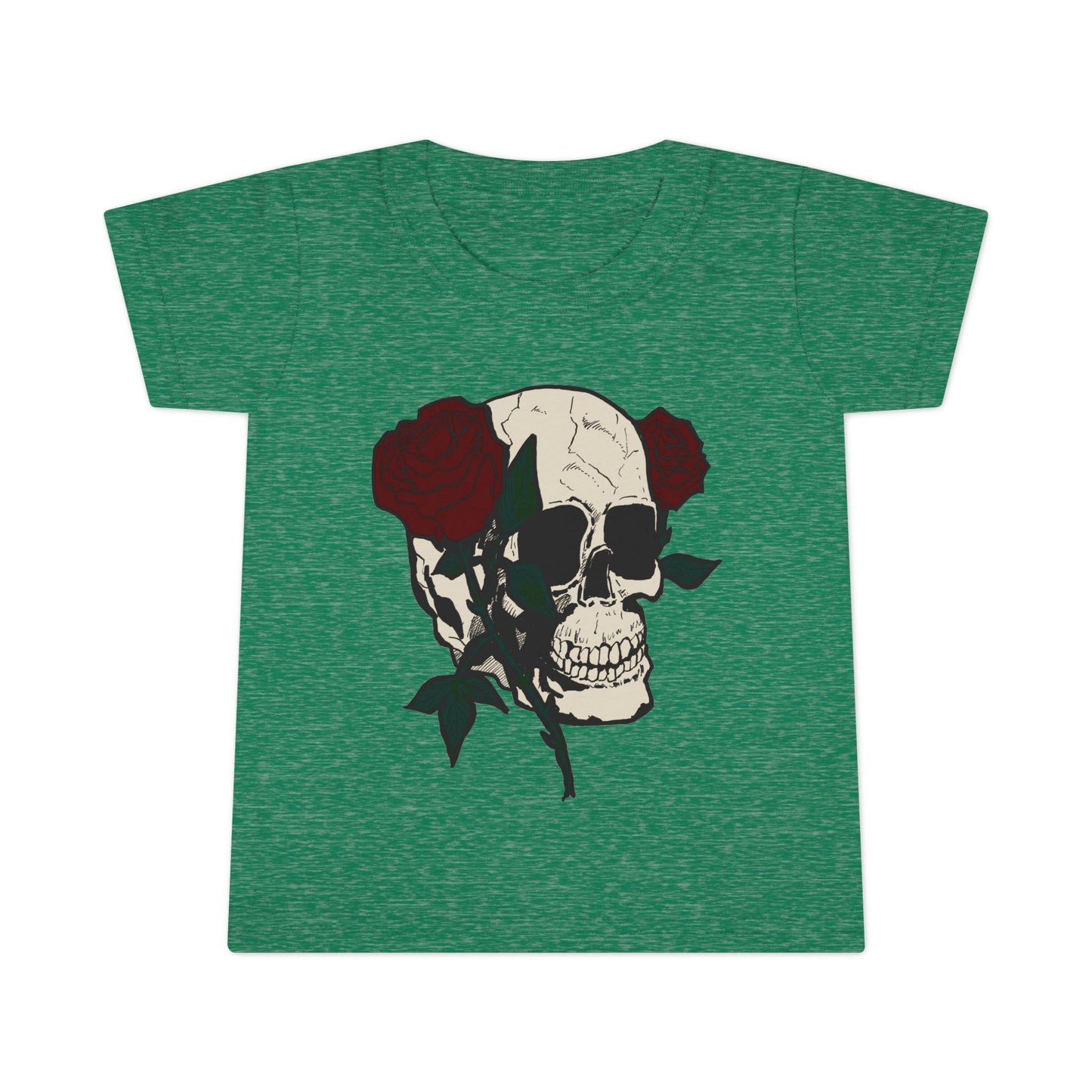 Skull & Roses Toddler T-Shirt - Cute Gothic Style Clothing for Kids