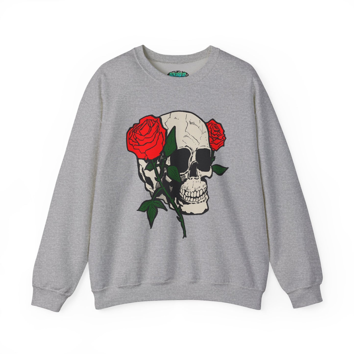 Skull and Roses Crewneck Sweatshirt