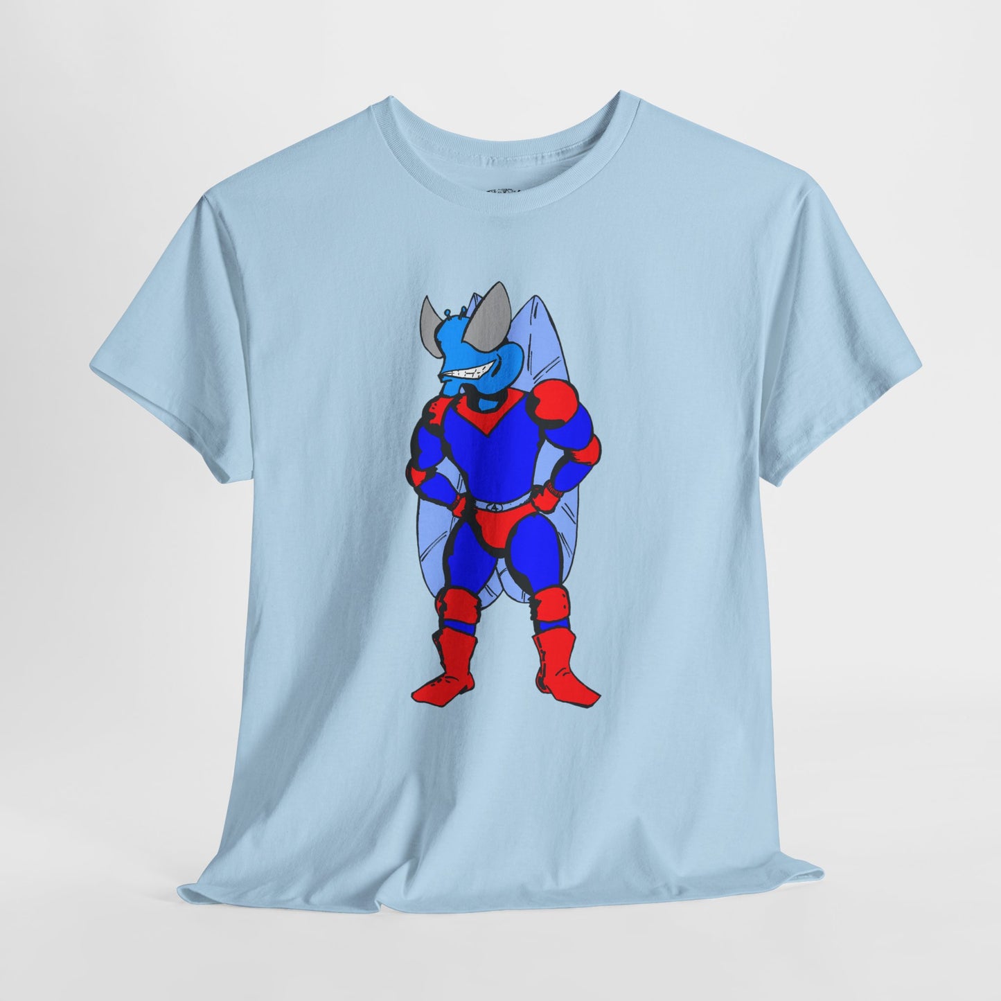 Astro-Fly Hero Graphic Tee - Blue & Red Superhero T-Shirt