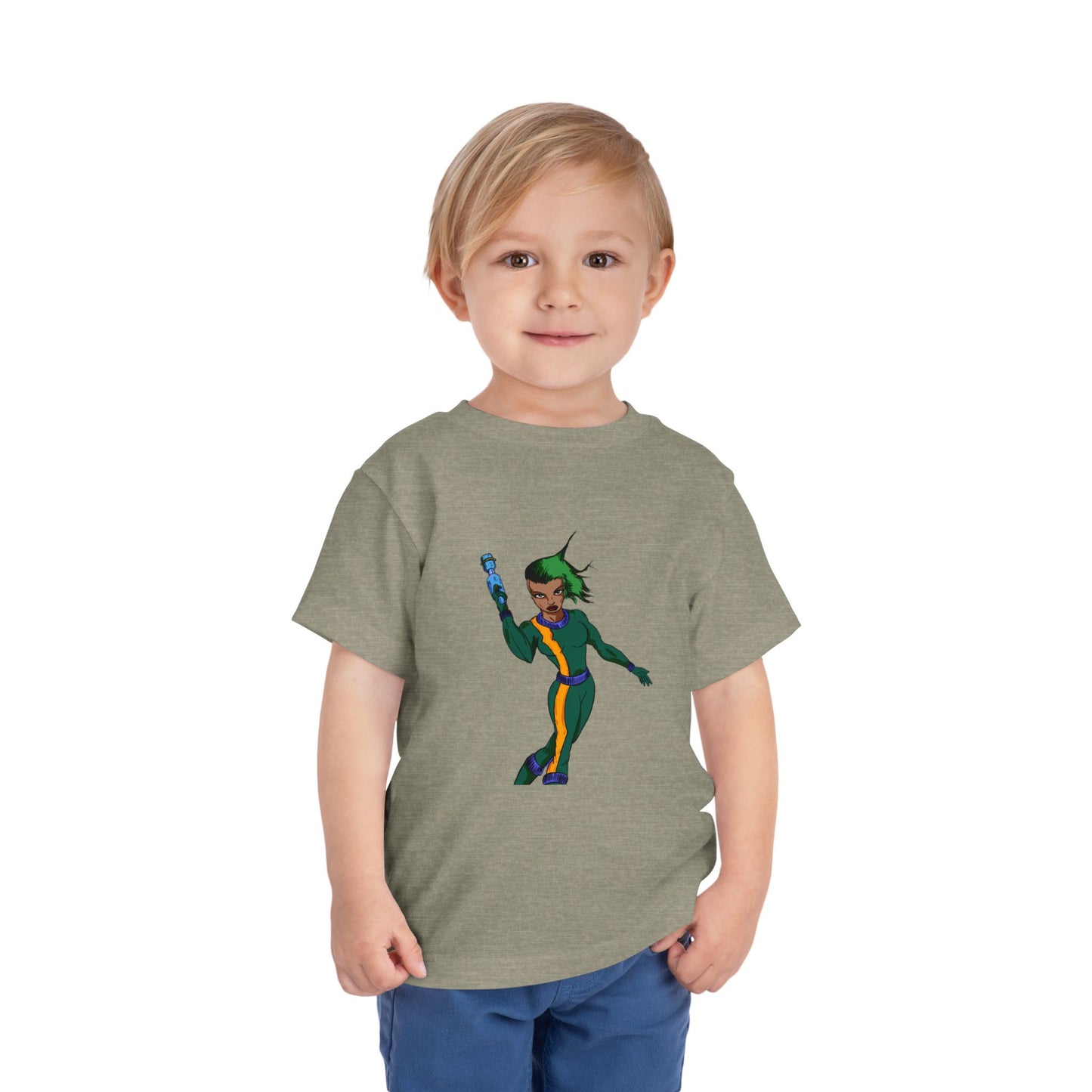 Toddler Tee — Colorful Space Hero Graphic