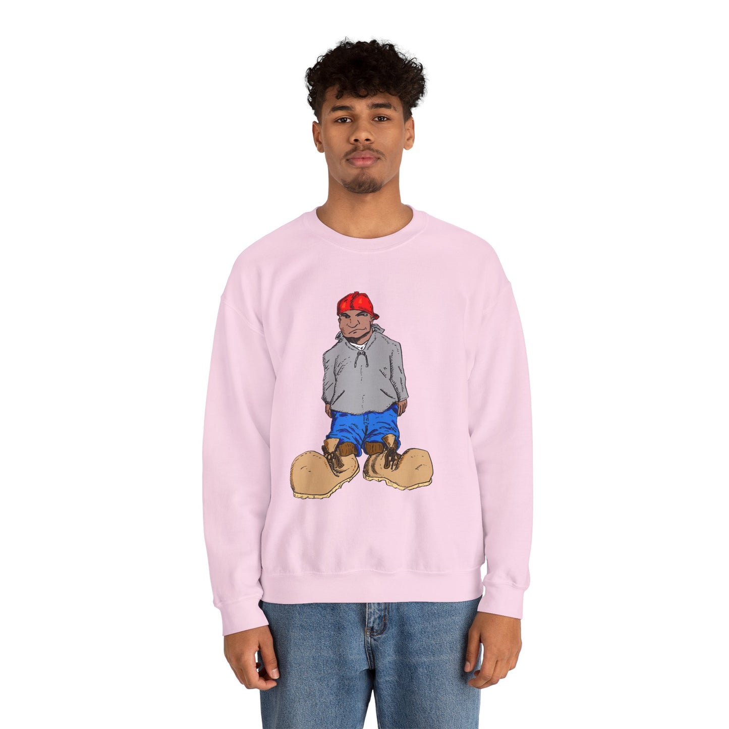 Urban Street Fun Character Boots Art Unisex Crewneck Sweatshirt