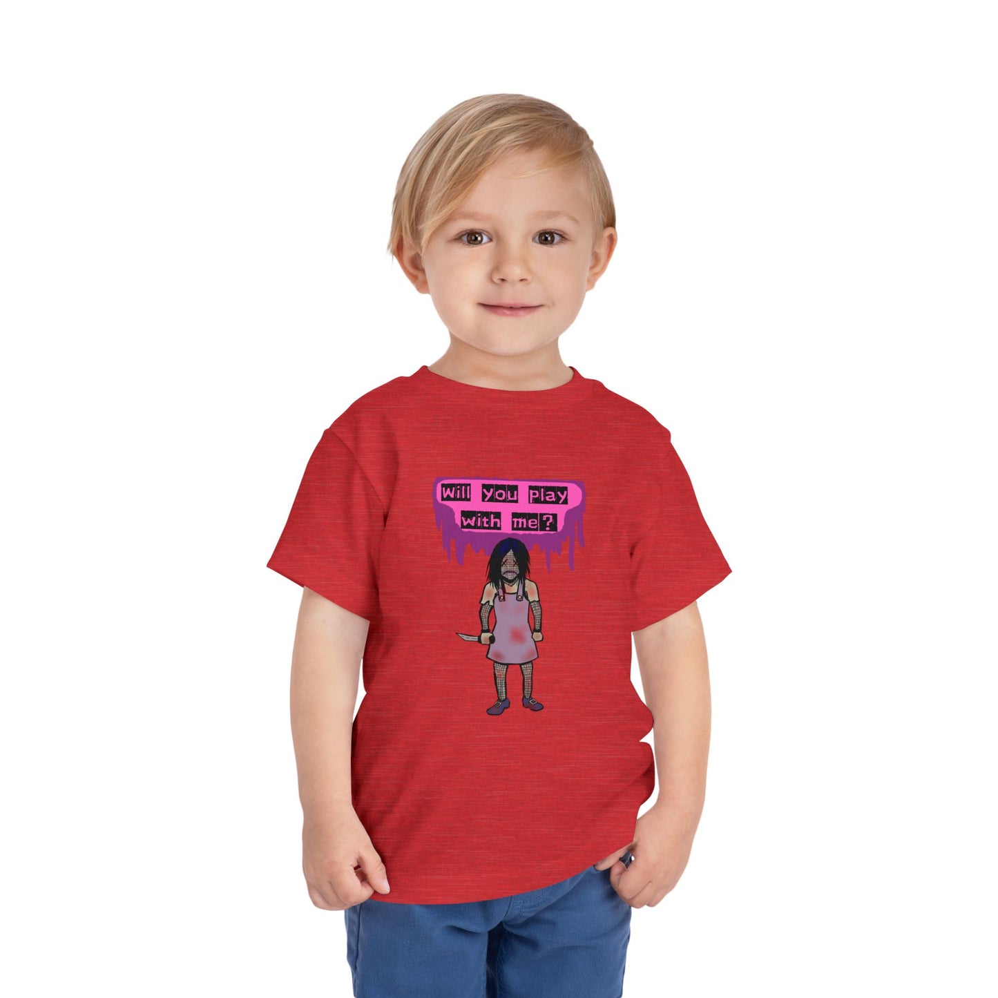 Toddler Tee - Evil Doll - Will You Play With Me