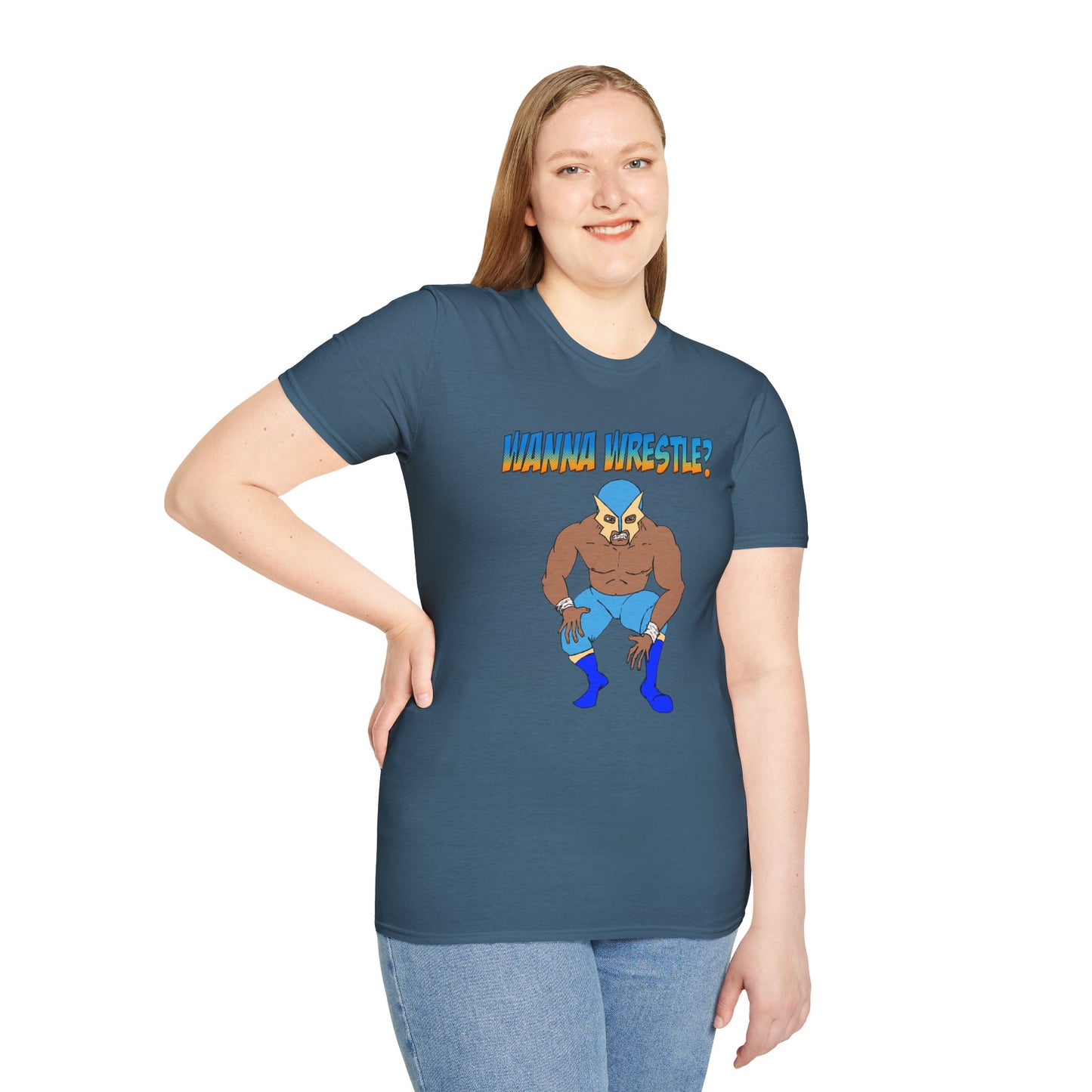 Wanna Wrestle? Unisex Softstyle T-Shirt