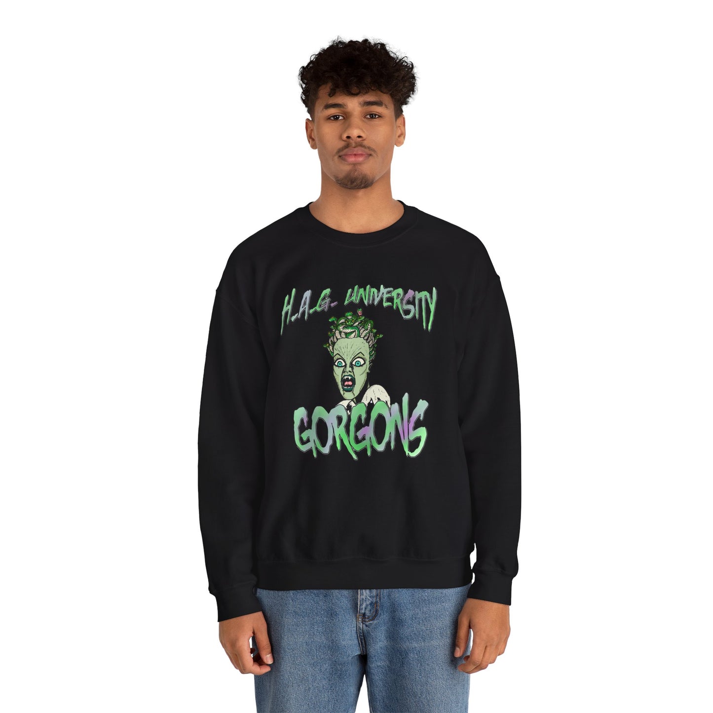 HAG University GORGONS Crewneck Sweatshirt – Unisex Heavy Blend