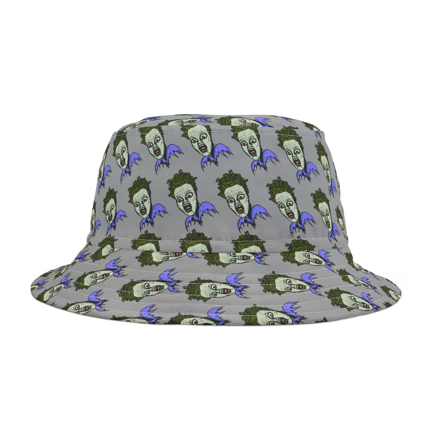 Unique Medusa AOP Bucket Hat for Trendsetters | Stylish Bucket Hat, Streetwear Accessories, Festival Fashion, Summer Hat, Unisex Style
