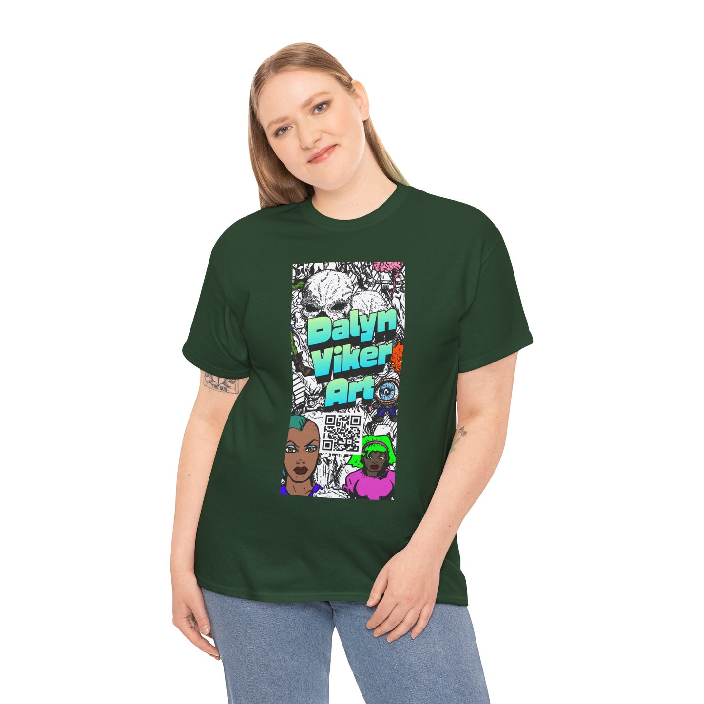 Graphic Art T-Shirt — "Dalyn Viker Art" Vertical Collage Tee