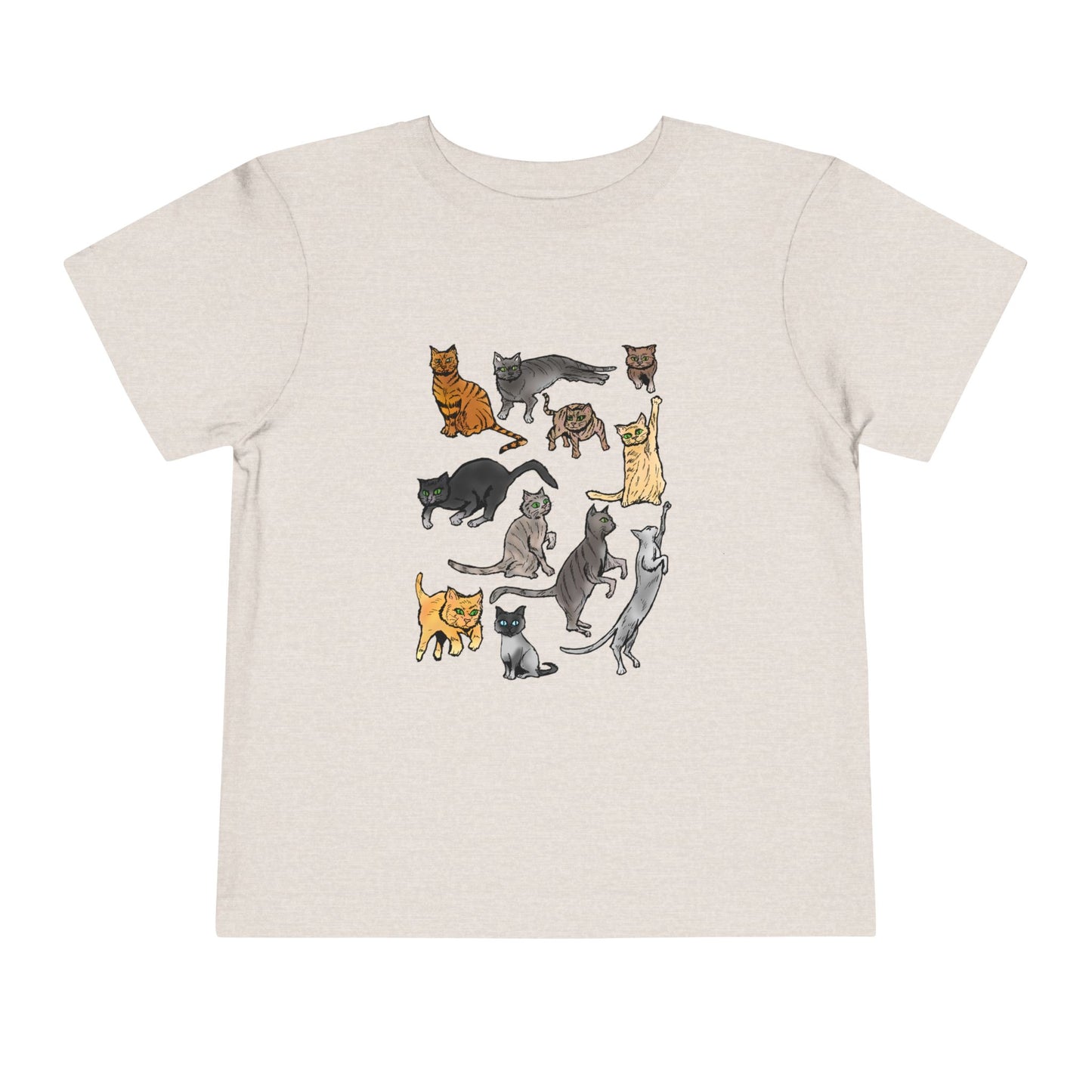 Toddler Tee — Playful Cat Pack Graphic Shirt for Kids