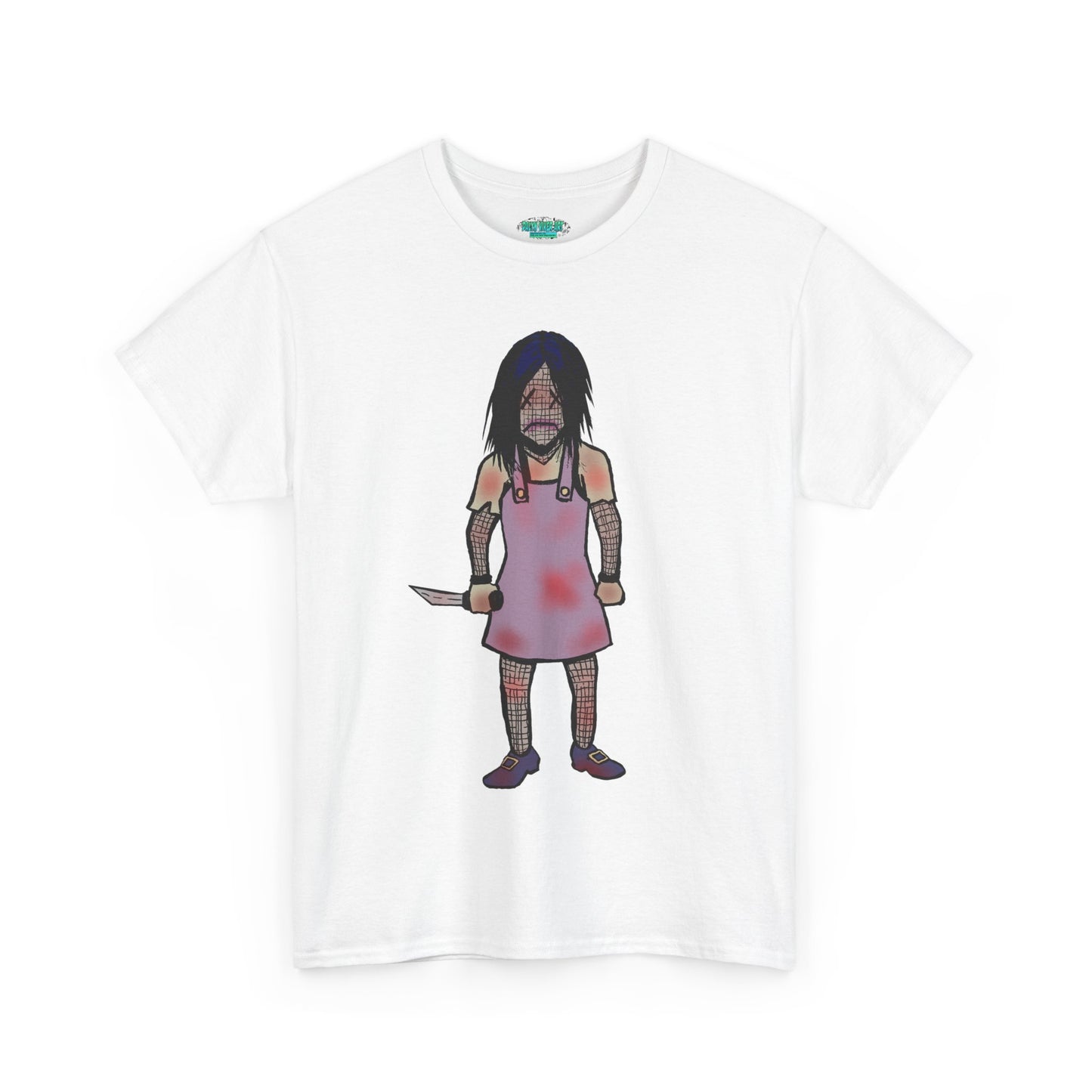 Evil Doll Graphic Tee with Horror Design, Halloween Outfit, Unisex Cotton Shirt, Unique Gift for Horror Fans, Graphic T-Shirt, Statement Wear