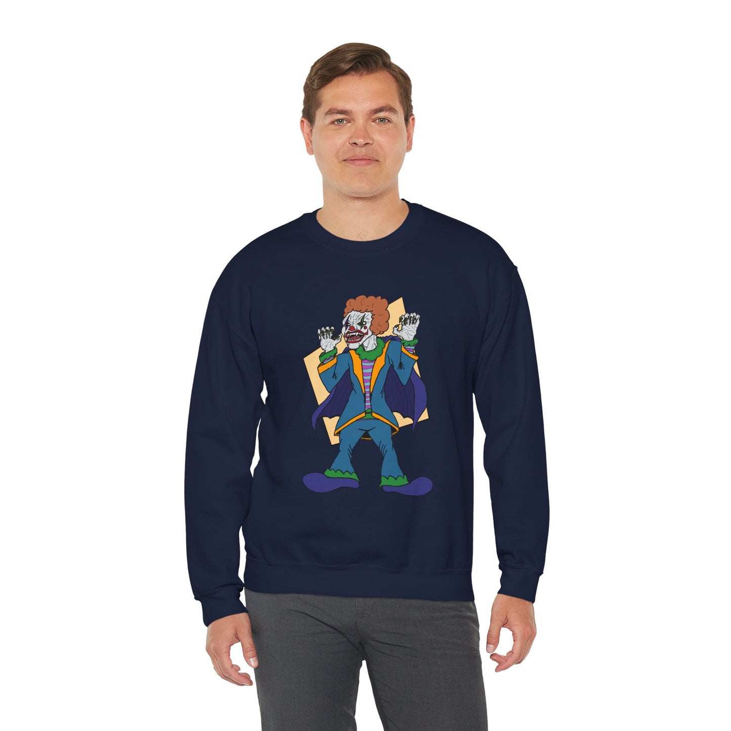 Vampire Clown Funny Horror-Inspired Unisex Crewneck Sweatshirt