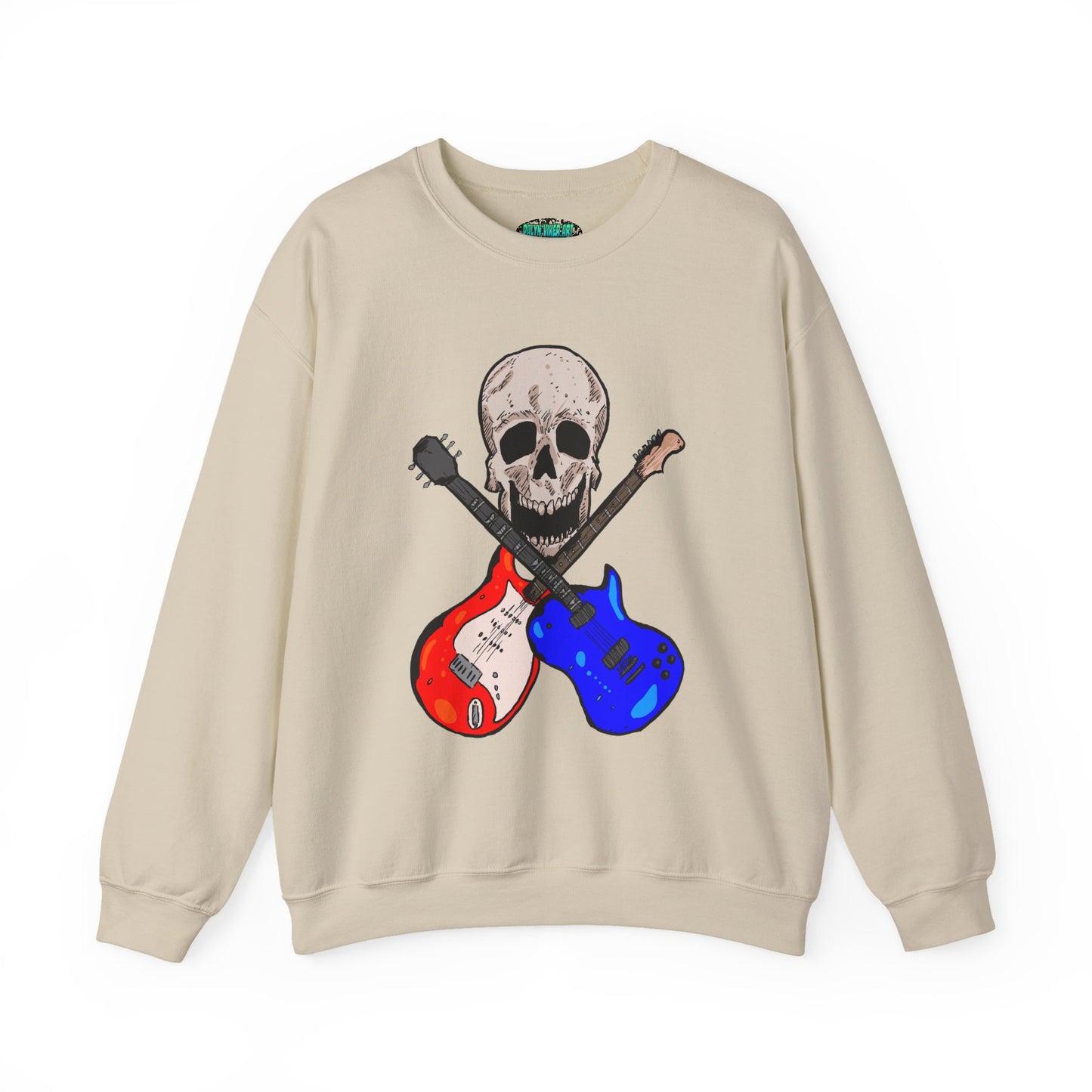 Skull and Guitar Crewneck Sweatshirt