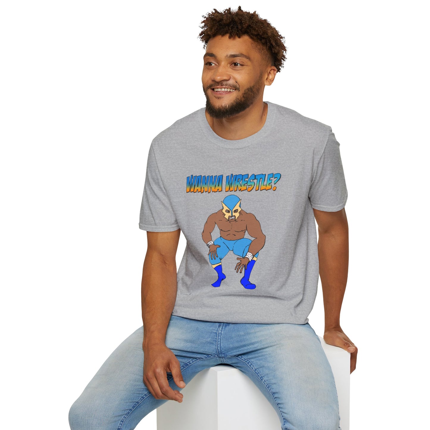 Wanna Wrestle? Unisex Softstyle T-Shirt