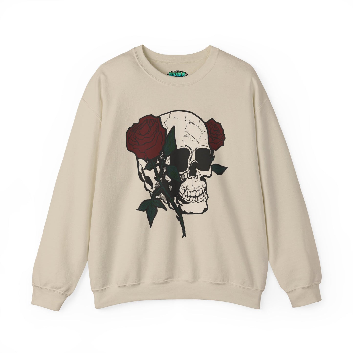 Skull & Rose Crewneck Sweatshirt - Unisex Heavy Blend™